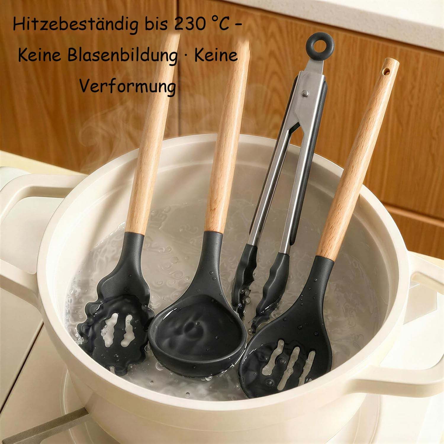 Zyronn Kochbesteck-Set 33-teiliges Silikon Kochutensilien Kochbesteck Set (33-tlg)
