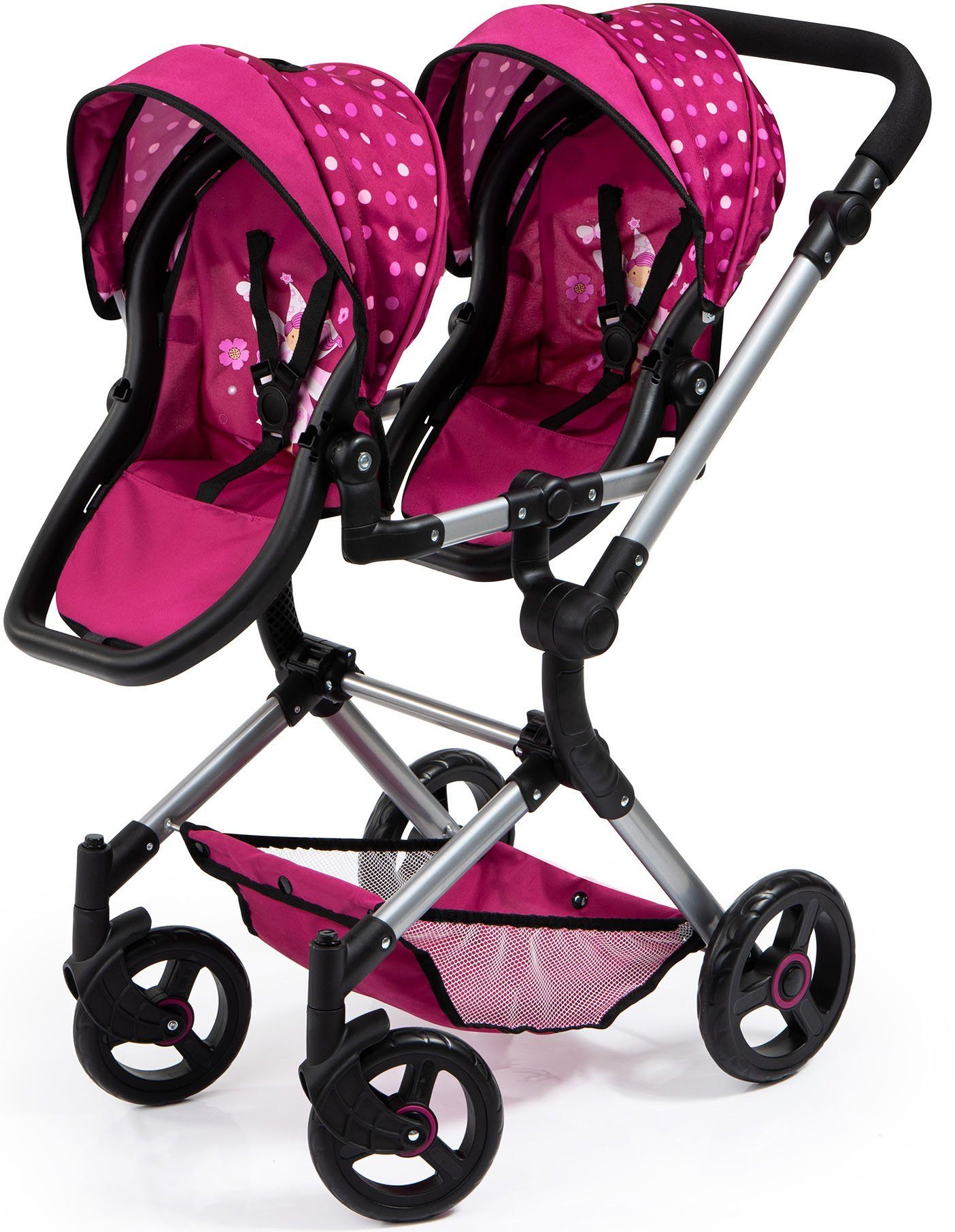 Bayer Puppen-Zwillingsbuggy Twin Neo, mit Wickeltasche