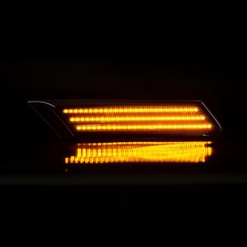 LLCTOOLS Rückleuchte LED Seitenblinker Schwarz für Porsche 911 997 Boxster 987 Cayman 987c, LED fest integriert