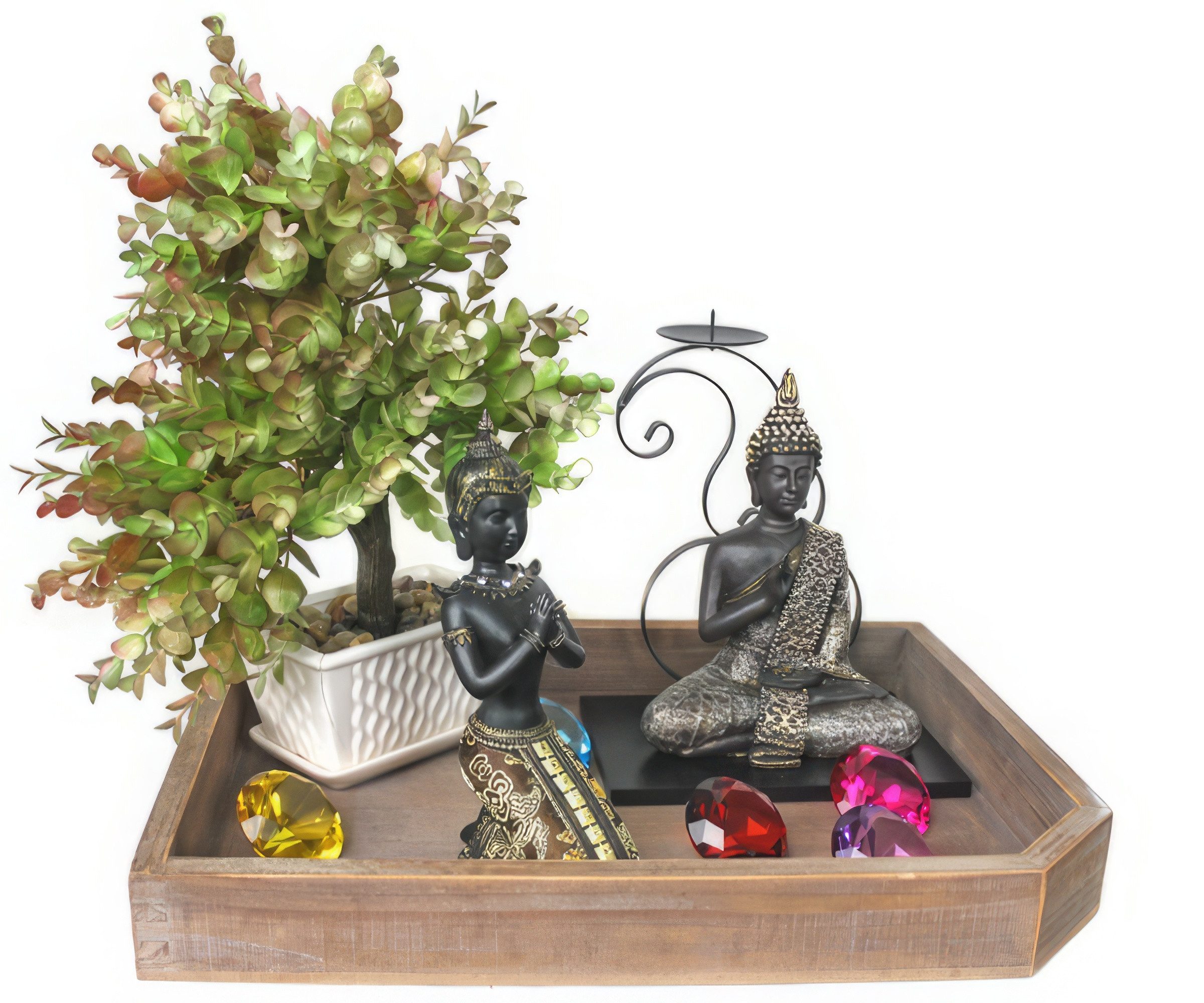 Yudu Aufbewahrungssystem Tablett Ablage Serviertablett Dekotablett Holz