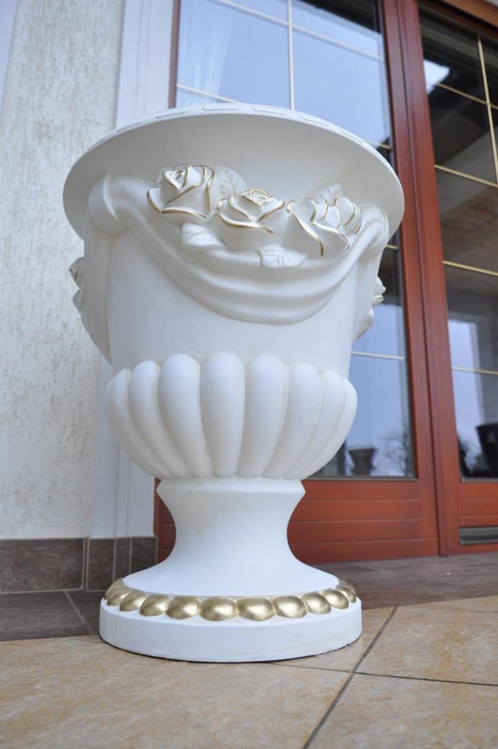 JVmoebel Skulptur Blumen Kübel Design Vase Vasen Klassiche Design Römisch Boden Schalen