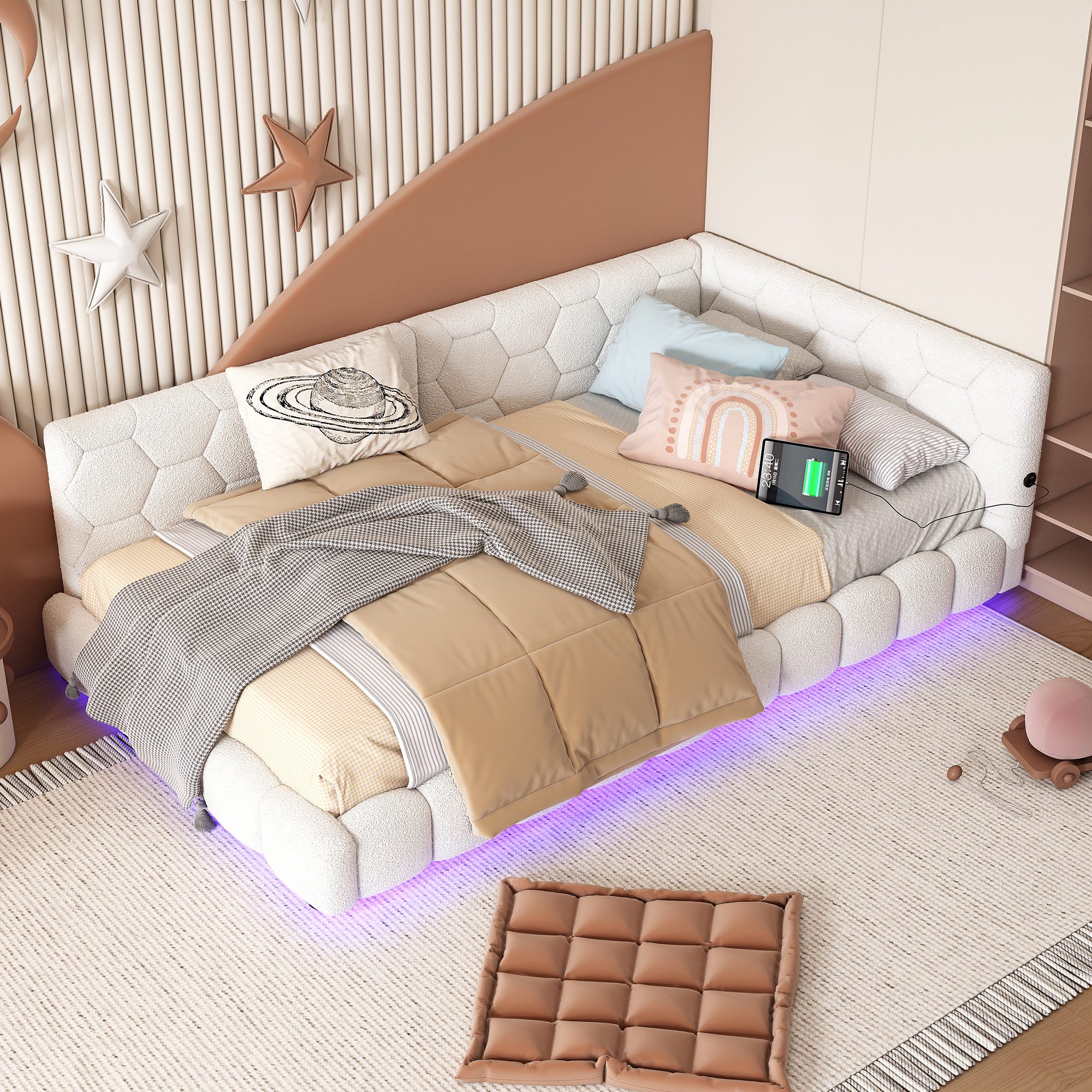 STILVORA Schlafsofa Tagesbett 90×200cm Polsterbett Kinderbett günstig online kaufen