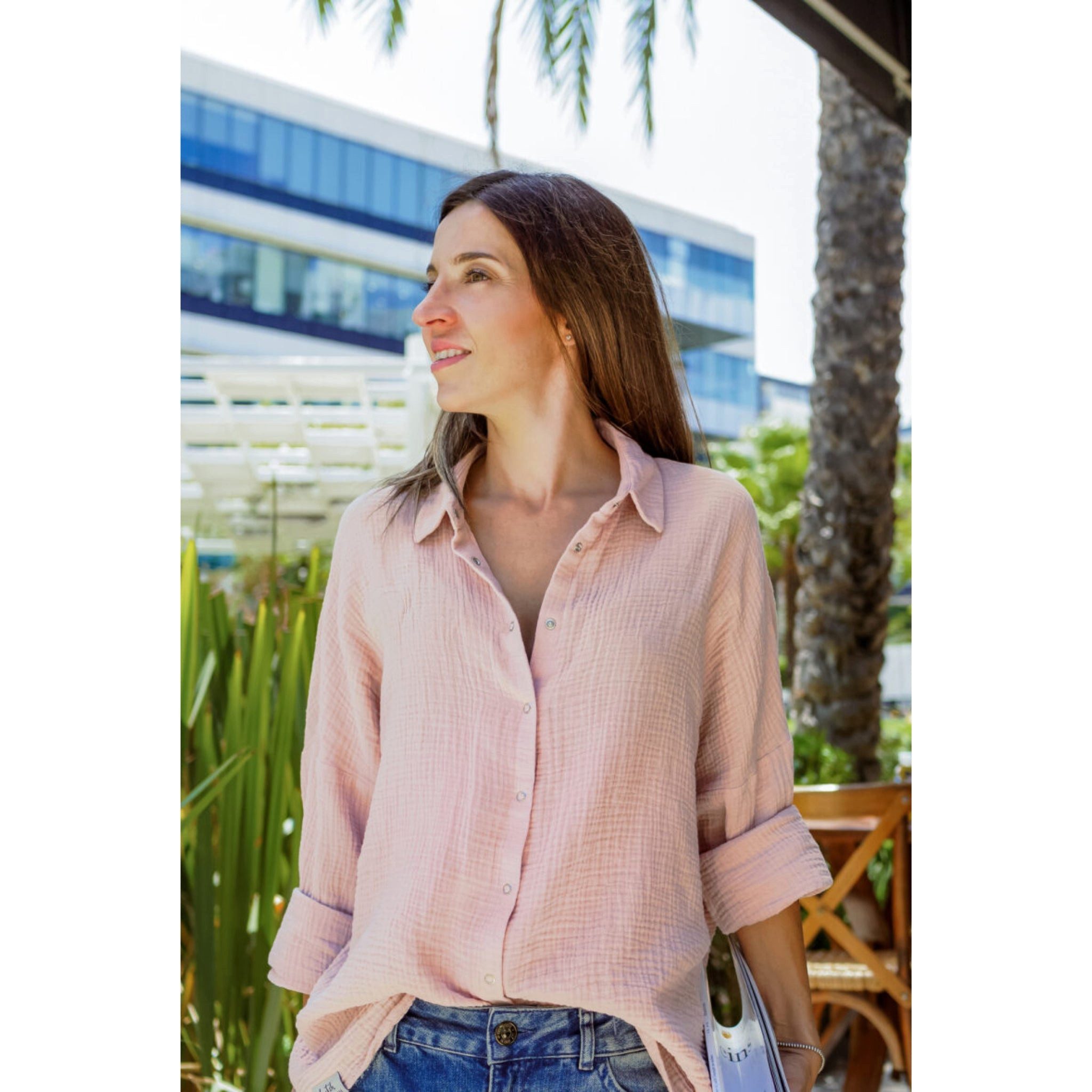 hutch&putch Langarmbluse Musselin Oversize Bluse - günstig online kaufen