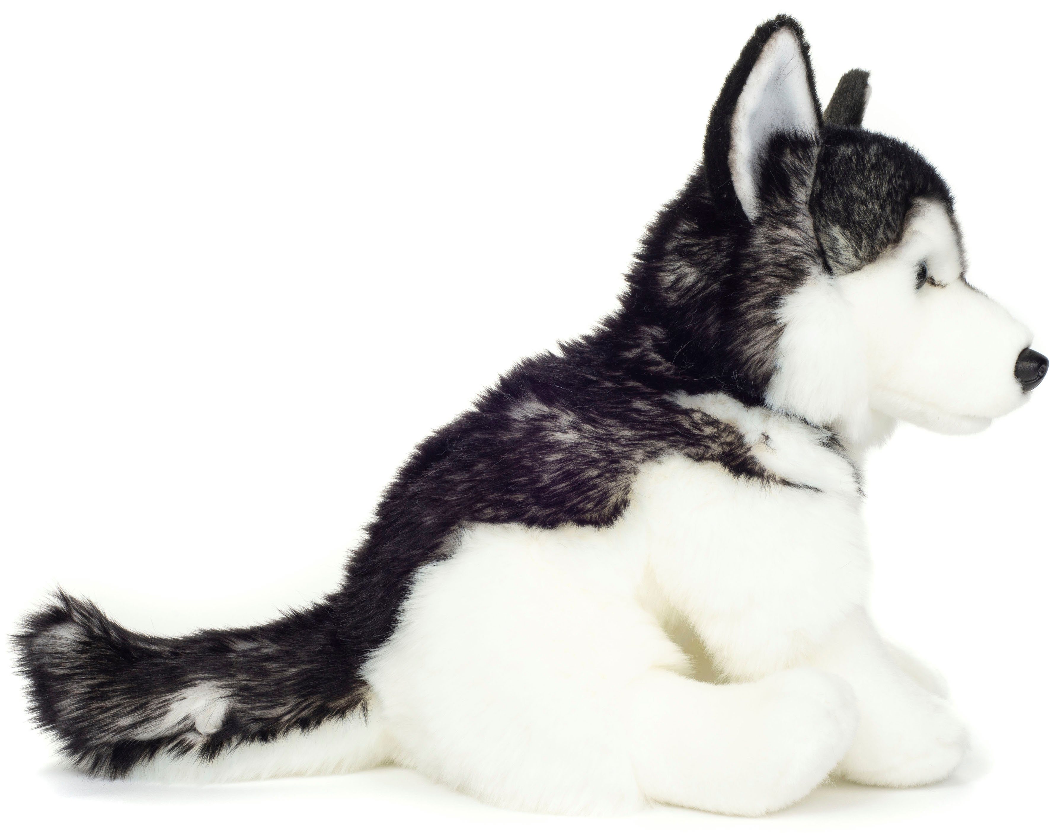 Teddy Hermann® Kuscheltier Husky 30 cm, schwarz/weiß, zum Teil aus recyceltem Material
