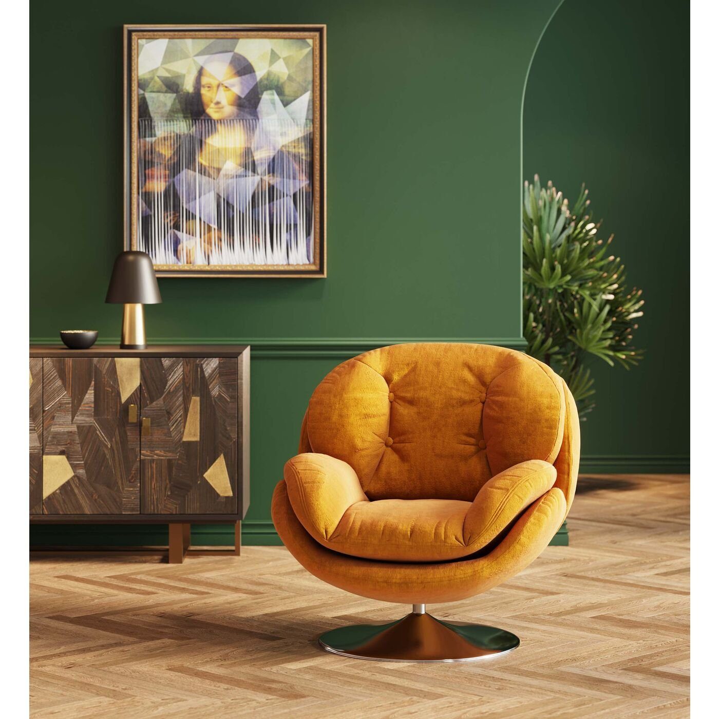 Kare Design Drehsessel Cosy, Samtoptik günstig online kaufen