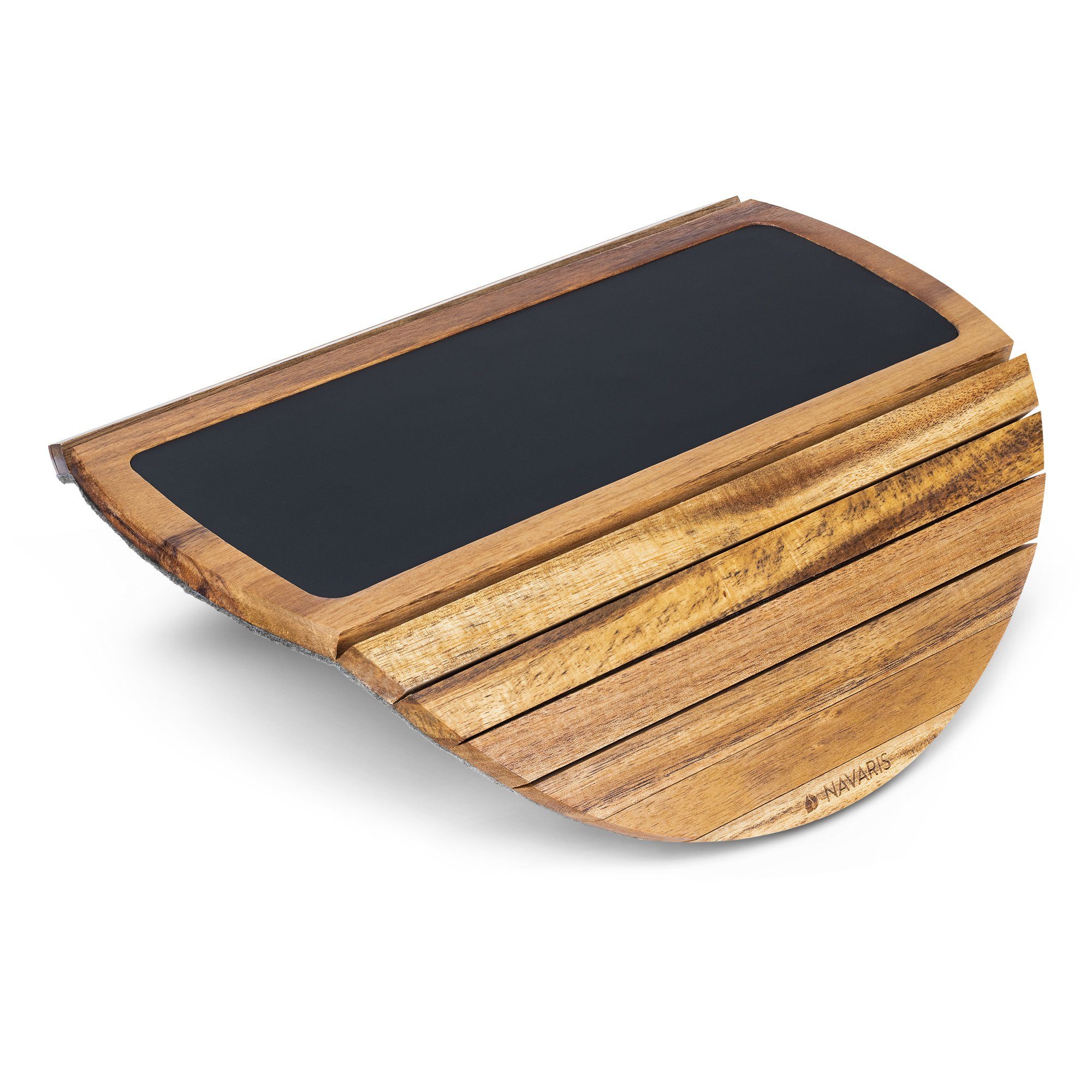 Navaris Tablett Sofaablage aus Akazienholz - Holz Ablage für Couch Armlehne, Holz