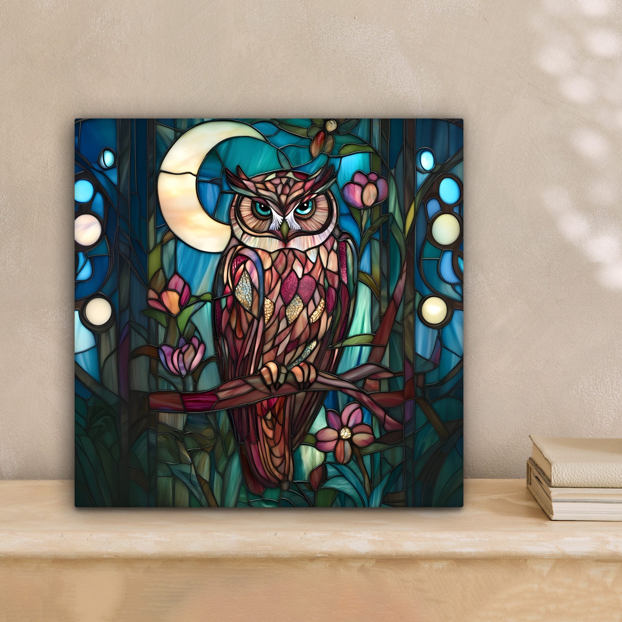 OneMillionCanvasses® Leinwandbild Eule - Mosaik - günstig online kaufen