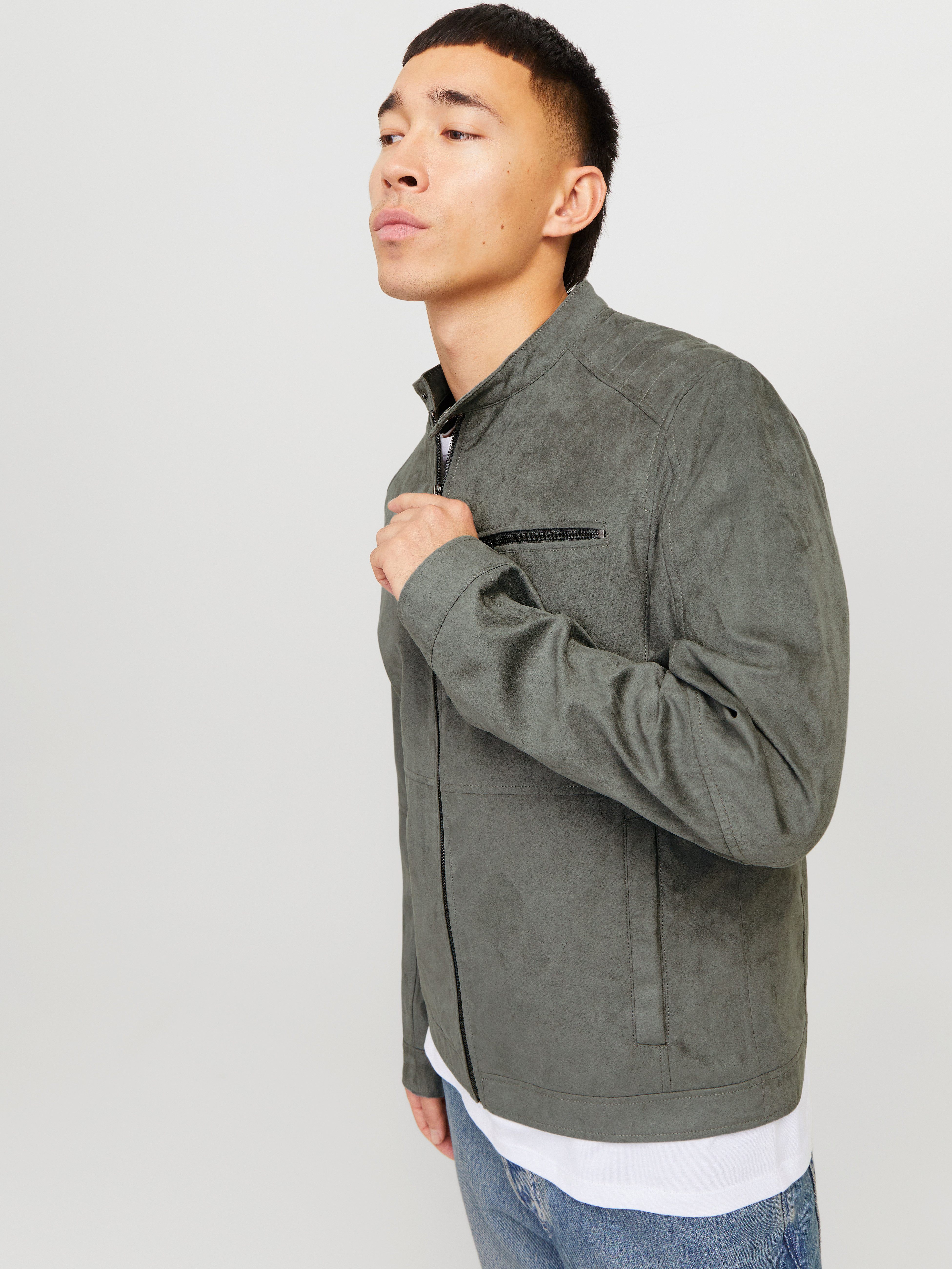 Jack & Jones Bikerjacke JJEDYLAN mit wasserabweisender Funktion unifarben, günstig online kaufen