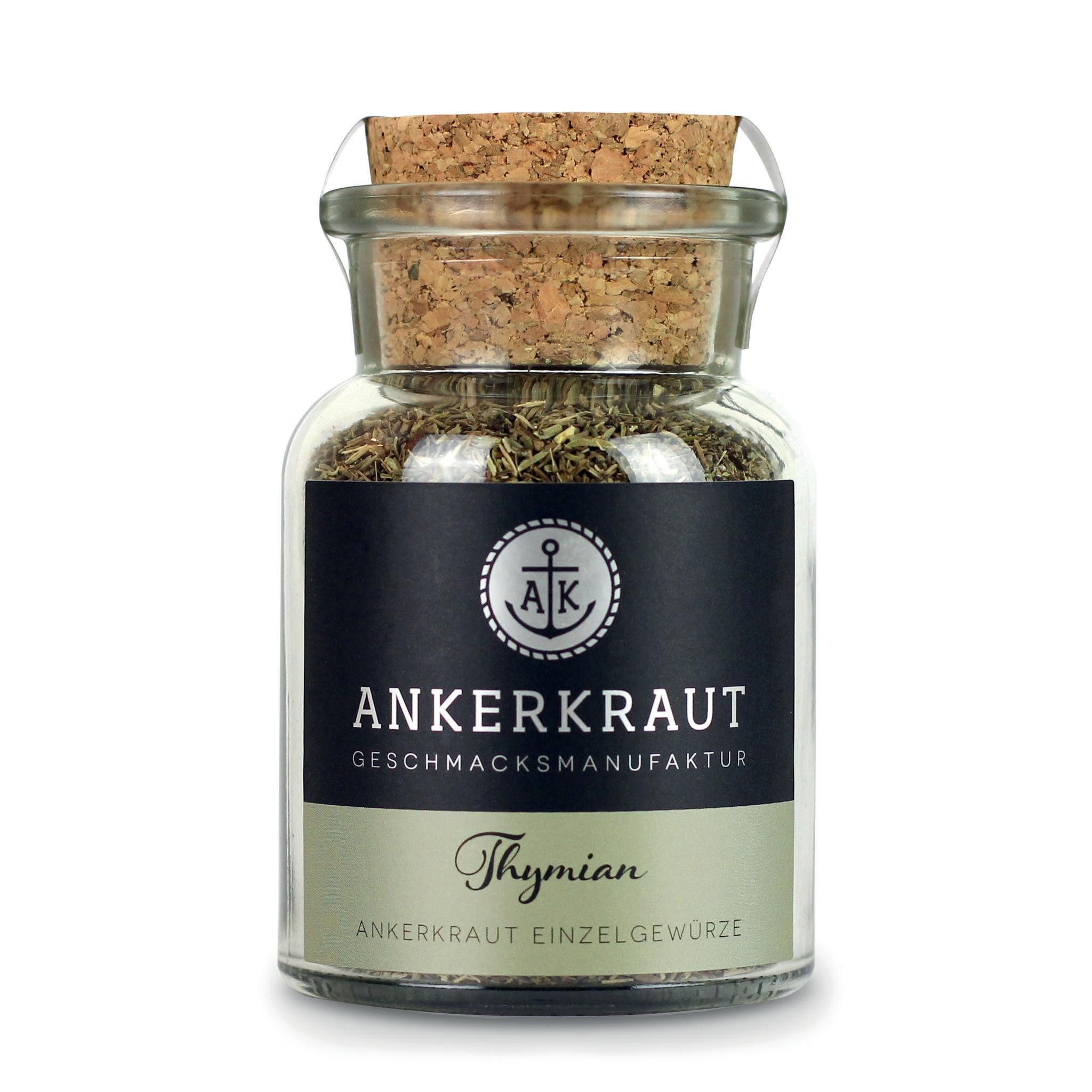Ankerkraut Gewürz Thymian, gerebelt, Thymian, gerebelt, 20g im Korkenglas