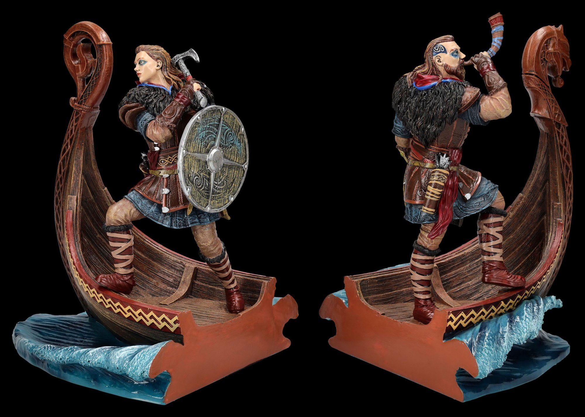 Figuren Shop GmbH Buchstütze Buchstützen Assassins Creed - Valhalla Wikinger - Fantasy Merchandise (2 St)