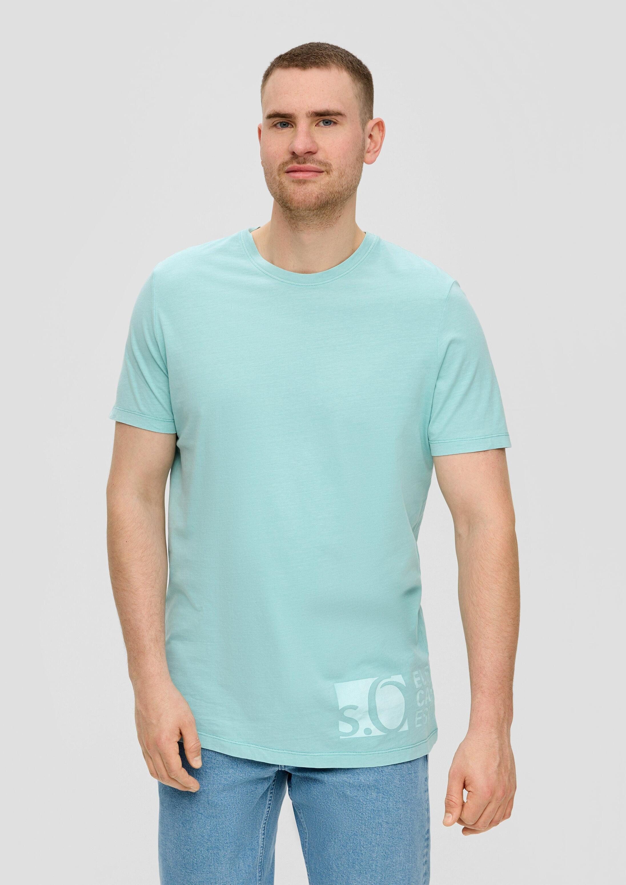 s.Oliver Kurzarmshirt T-Shirt T-Shirt mit Logo-Patch