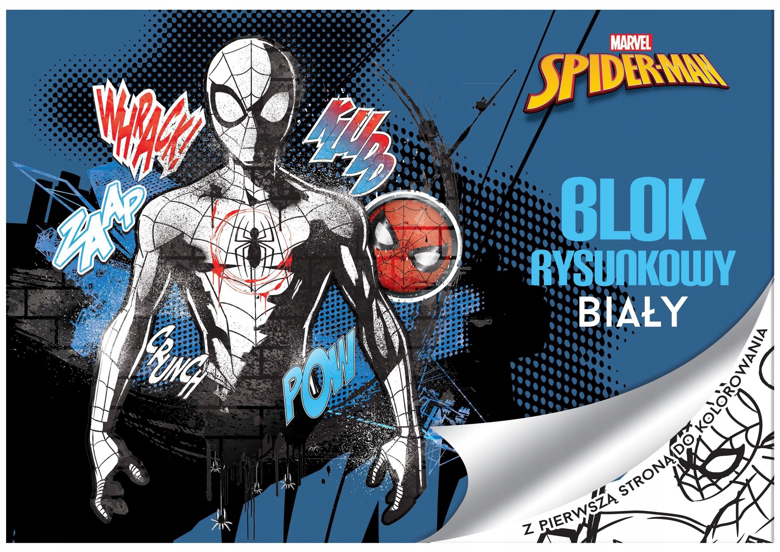 Festivalartikel Zeichenblock Beniamin Zeichenblock A4, 20 Blätter, Spiderman, Für Kinder, Weiß