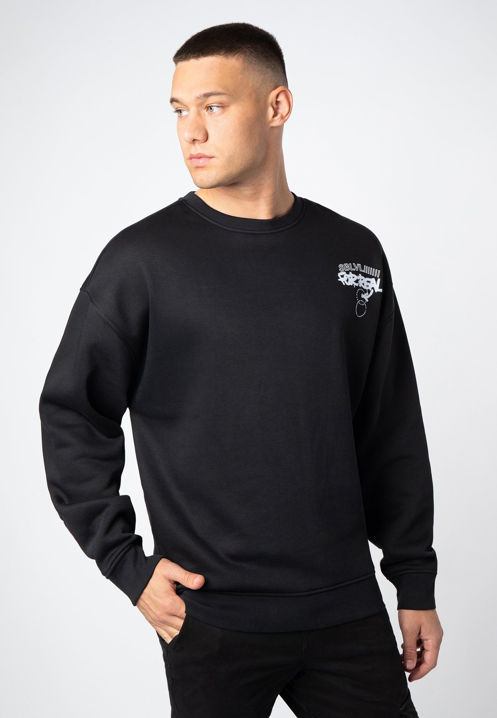 SUBLEVEL Sweatshirt Sweatshirt mit Rückenaufdruck black
