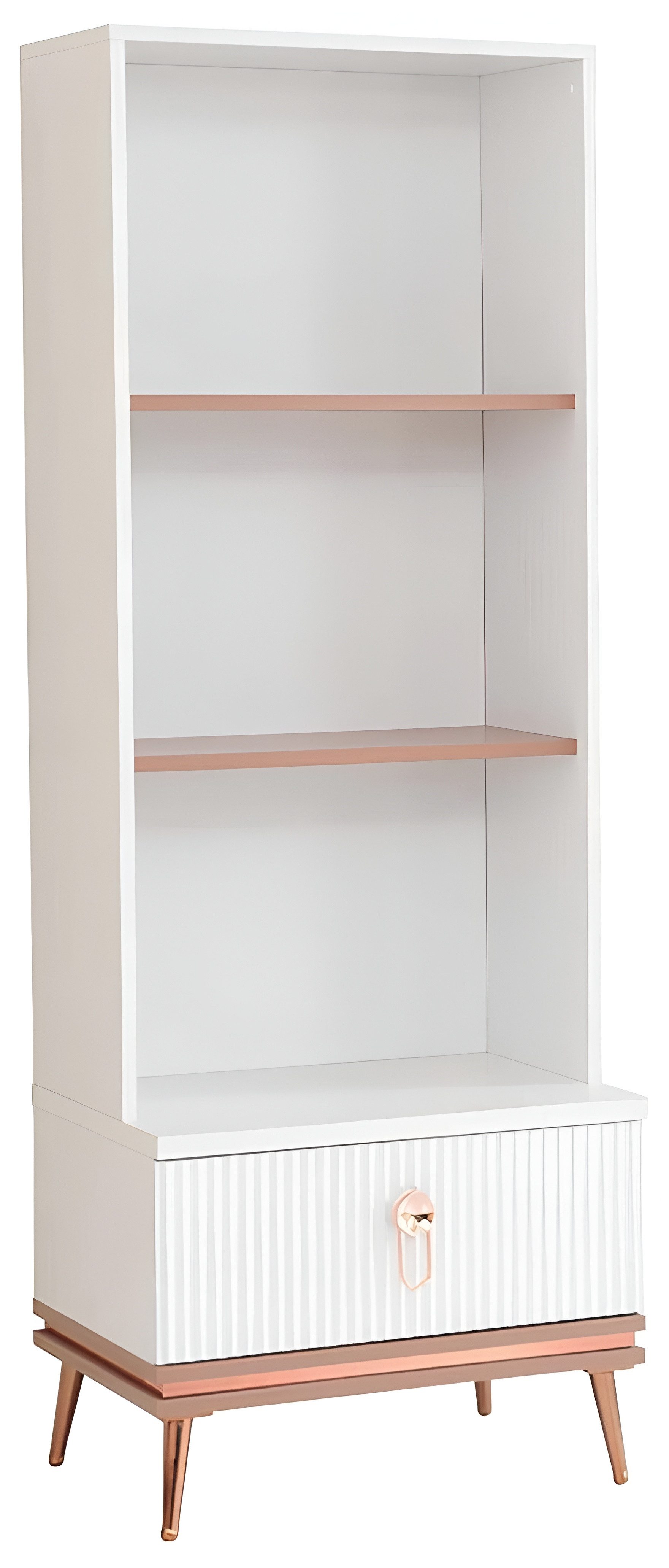 Xlmoebel Bücherregal Exklusiver weißer Schrank für Kinderzimmer - Designer Möbel aus Holz, 1-tlg., Hergestellt in Europa