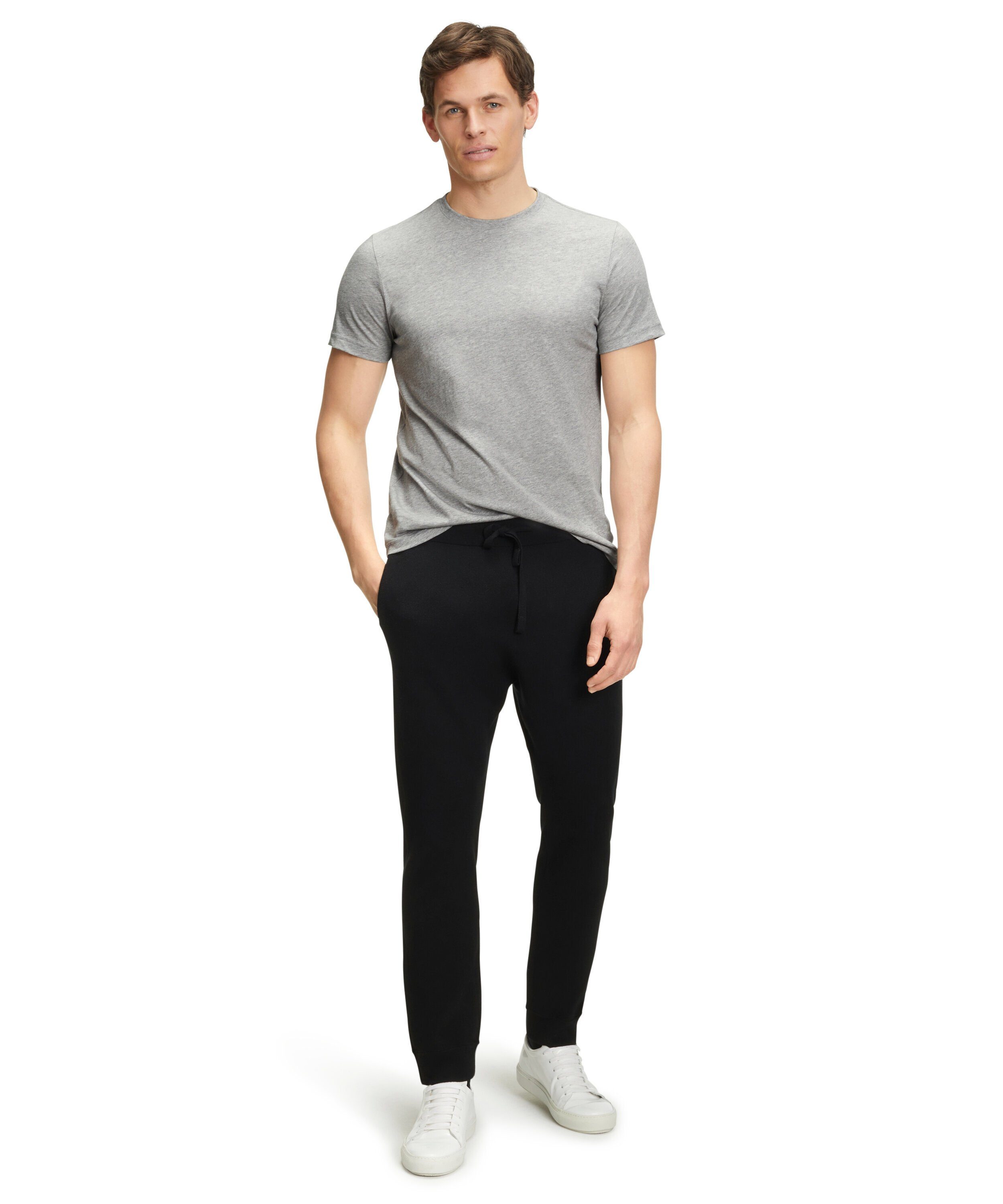 FALKE T-Shirt (1-tlg) aus hochwertiger (3400) Pima-Baumwolle grey light
