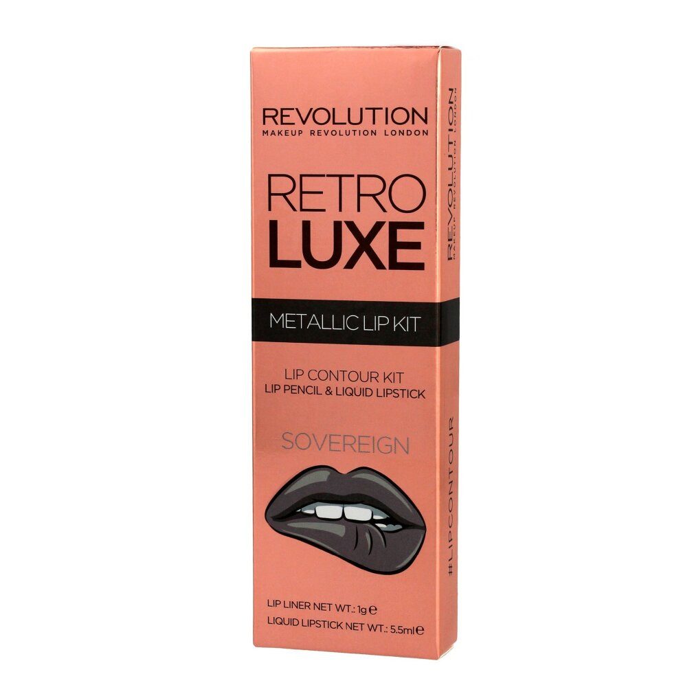 MAKE UP REVOLUTION Make-up Set Retro Luxe Metallic Lip Kit Sovereign 1op.