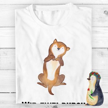 Mr. & Mrs. Panda T-Shirt Hund Streicheln - Weiß - Geschenk, Sprüche, Haustier, Bauch, Party, H (1-tlg)