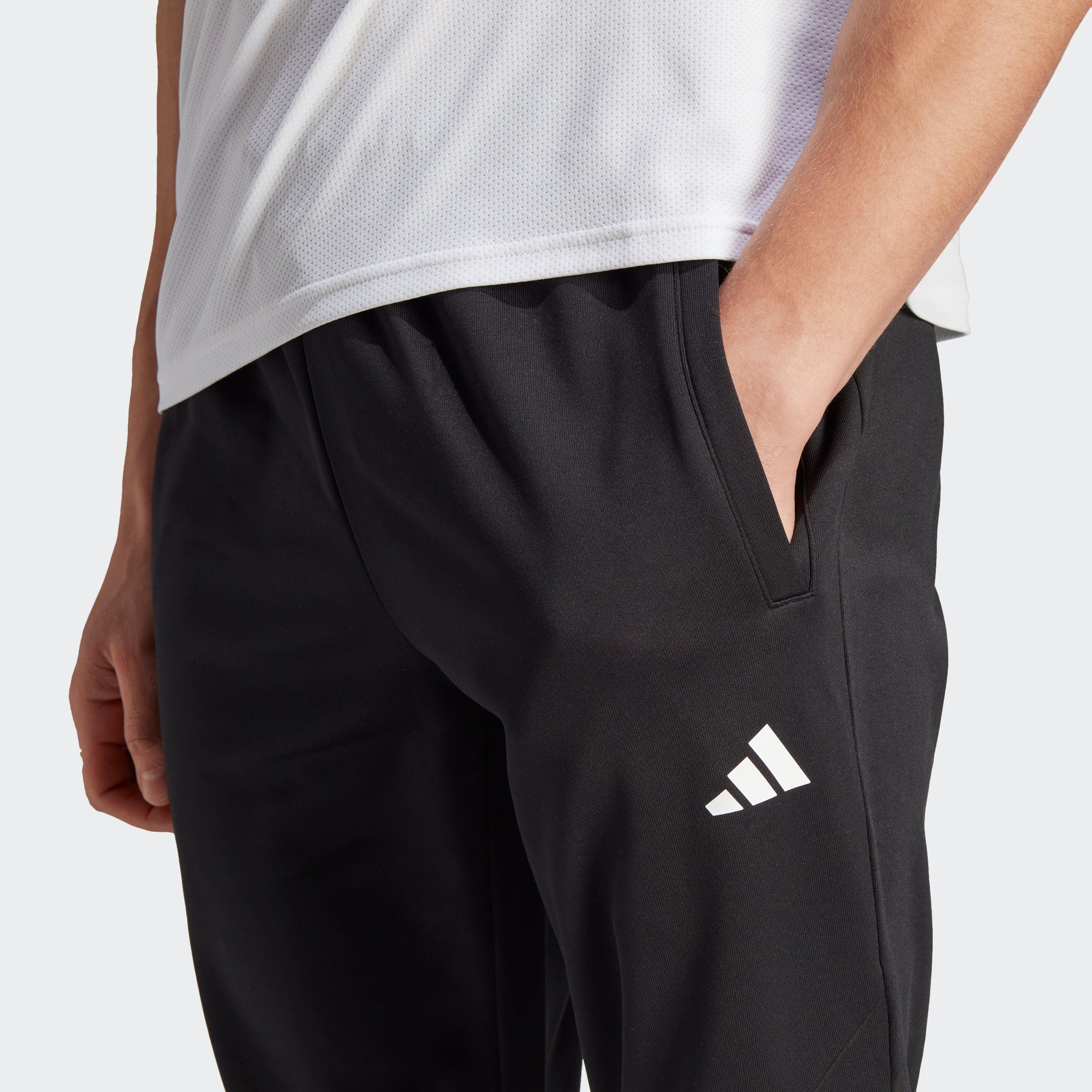 GG (1-tlg) 3BAR PT M Black White Sporthose / Performance adidas