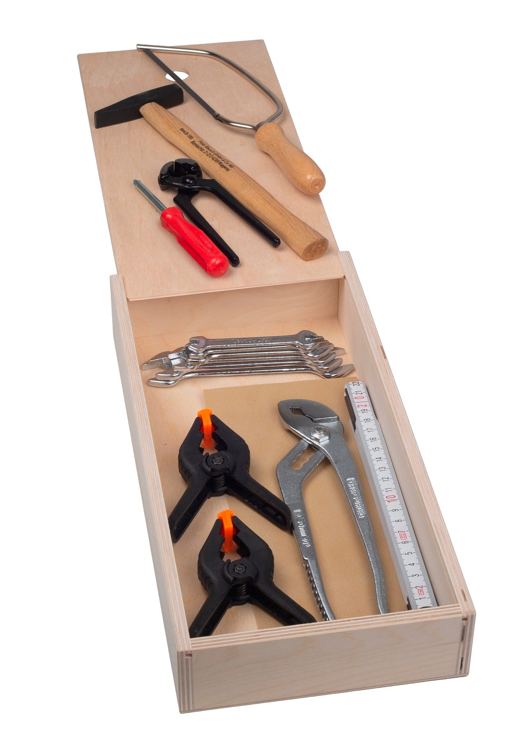 Pebaro Kinder-Werkzeug-Set Qualitäts-Werkzeugbox, 16 Teile, 460