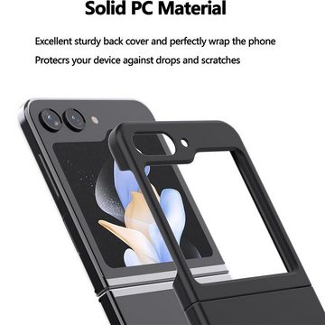 CoolGadget Handyhülle Black Series Handy Hülle für Samsung Galaxy Z Flip 5 6,7 Zoll, Edle Silikon Schlicht Robust Schutzhülle für Galaxy Z Flip 5 Hülle