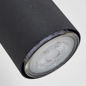hofstein Wandleuchte »Gambellara« moderne Wandlampe aus Metall in Schwarz, ohne Leuchtmittel, mit verstellbarem Lesearm und An-/Ausschalter, GU10