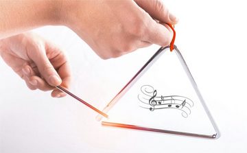 Classic Cantabile Triangel mit Schlägel - Schlaginstrument mit 10cm (4), 4-St., 2 Stück im Spar-Set, Triangle aus Stahl für Kinder und Musikalische Früherziehung