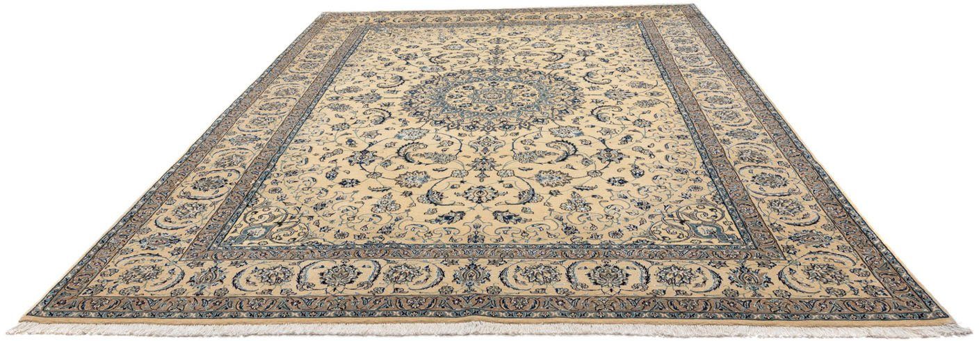 Wollteppich Nain 9la Medaillon Beige 345 x 244 cm, morgenland, rechteckig, Höhe: 6 mm, Unikat mit Zertifikat