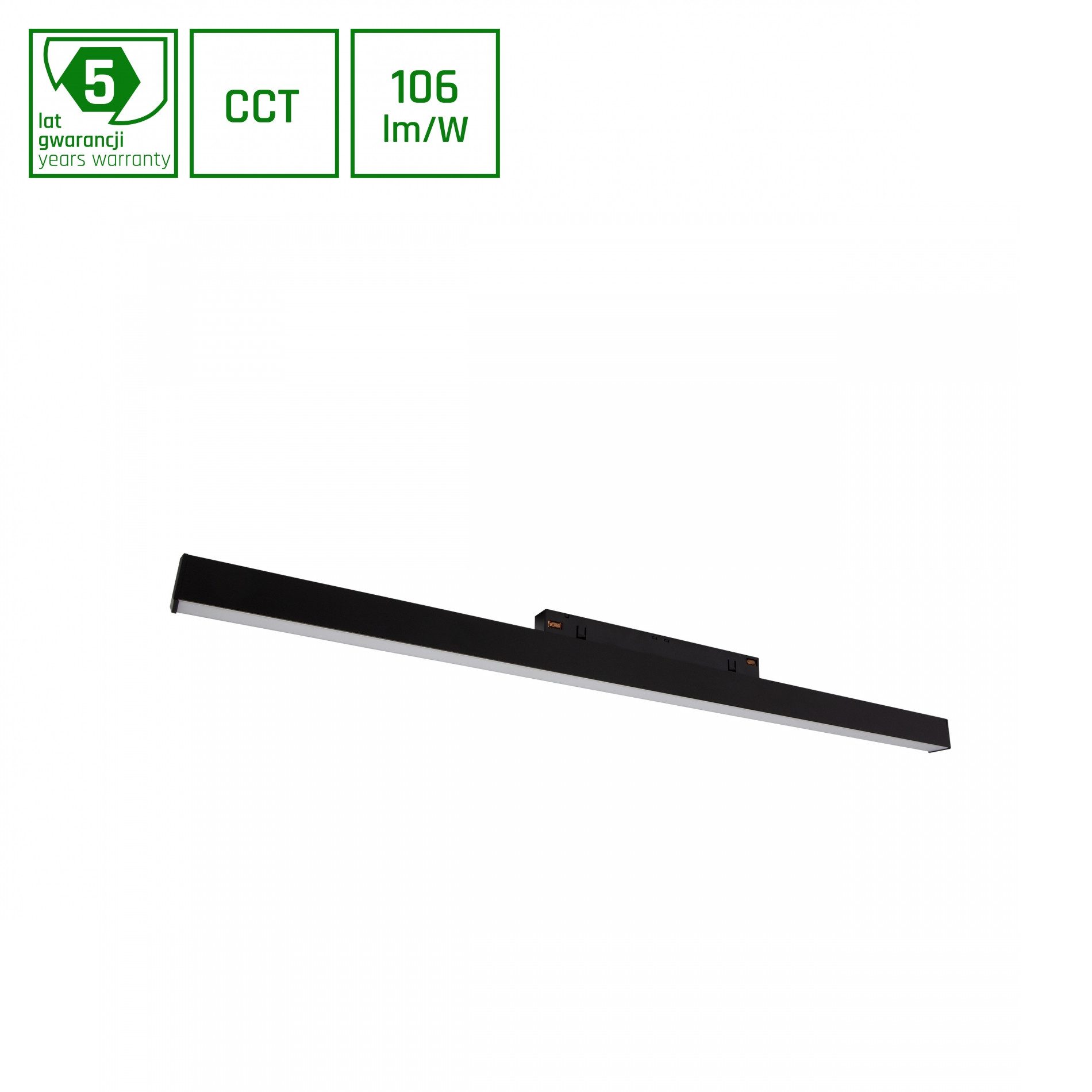 Spectrum Schienensystem-Leuchten Smarte 48V LED Scheinenleuchte 18W Schwarz CCT & Dimmbar Zigbee Hue, Leuchtmittel fest integriert, CCT, 48V Schienensystem, CCT