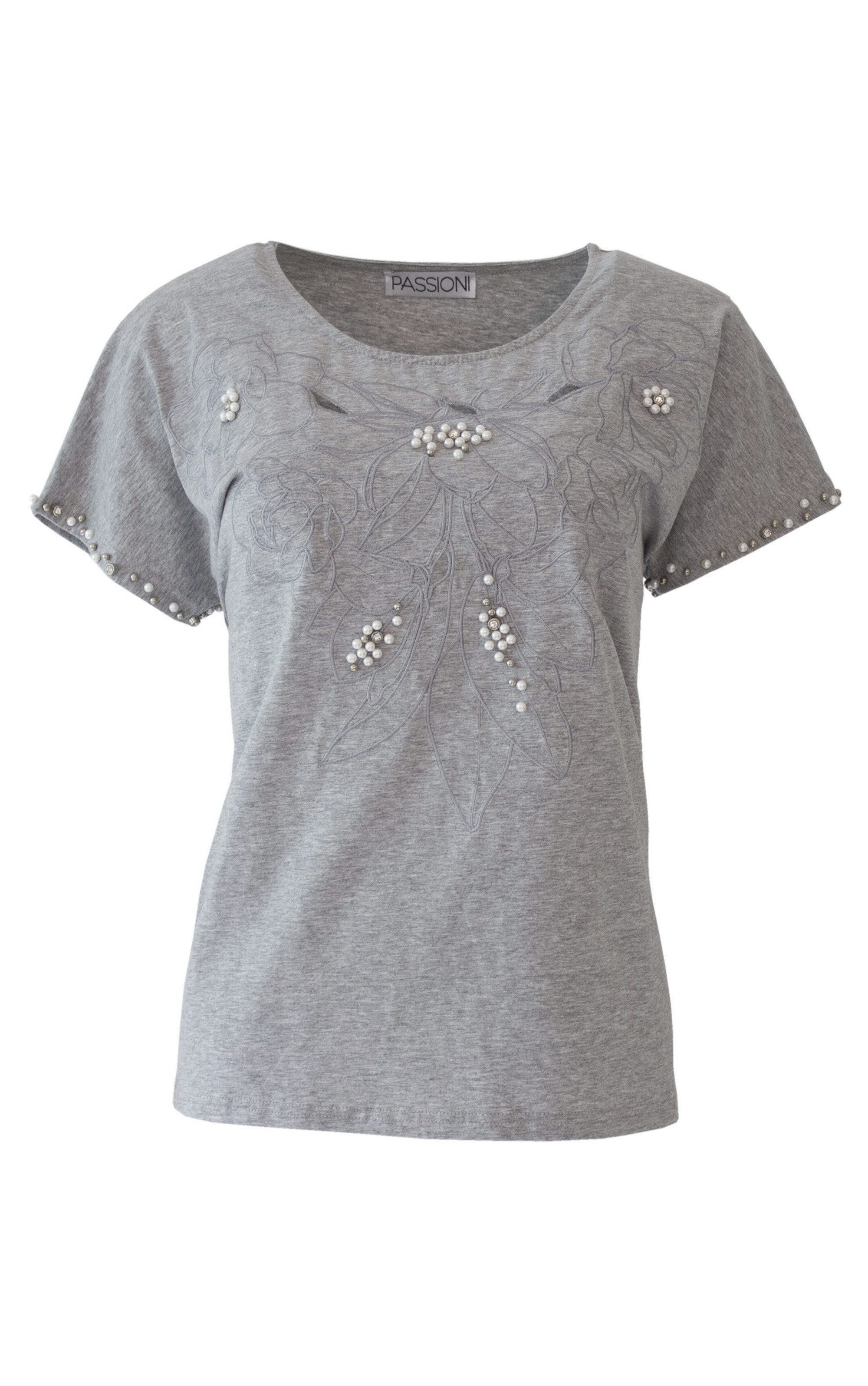 Passioni T-Shirt mit floralem Muster und günstig online kaufen