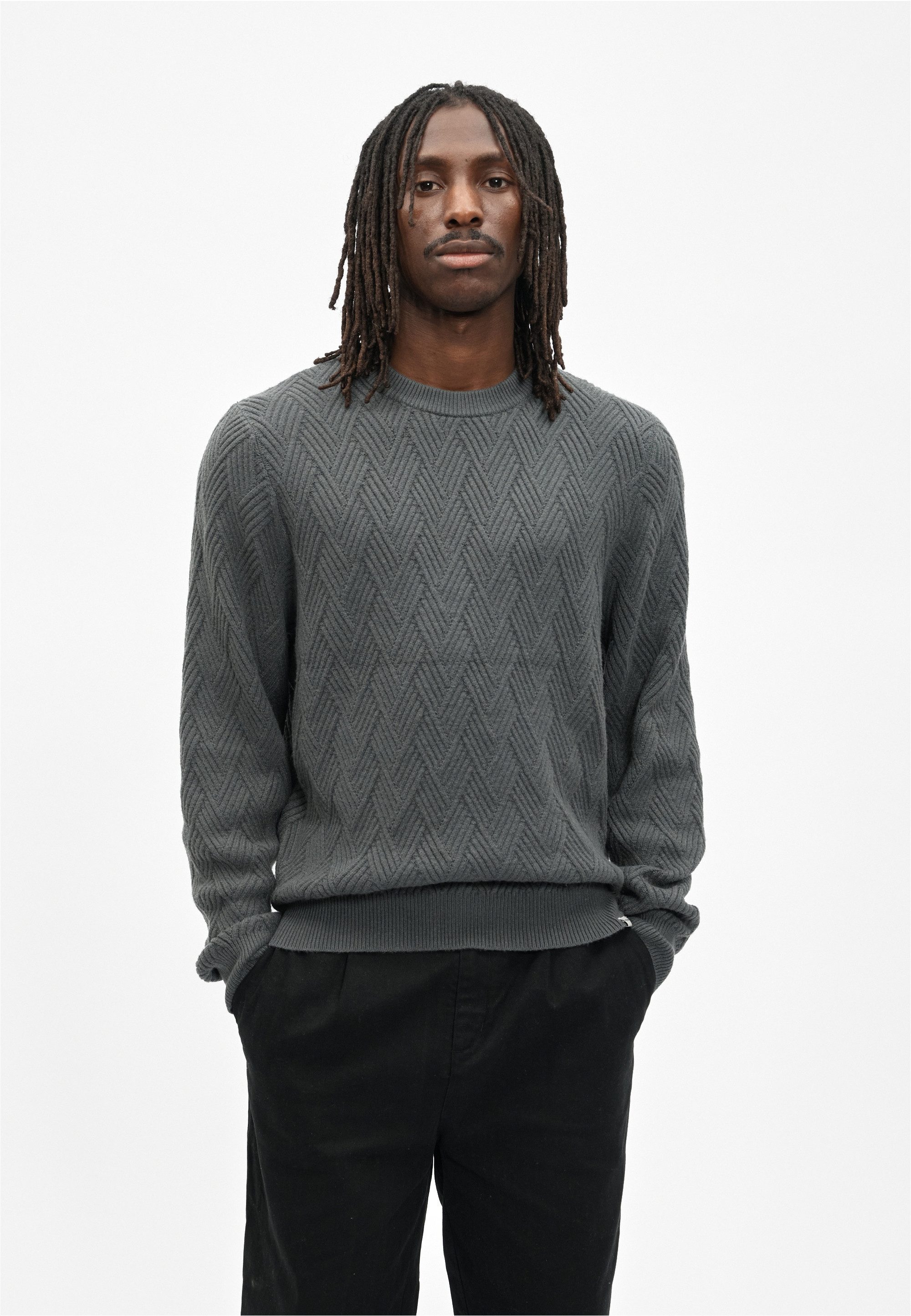 Cleptomanicx Strickpullover Criss Cross mit zeitlosem Design