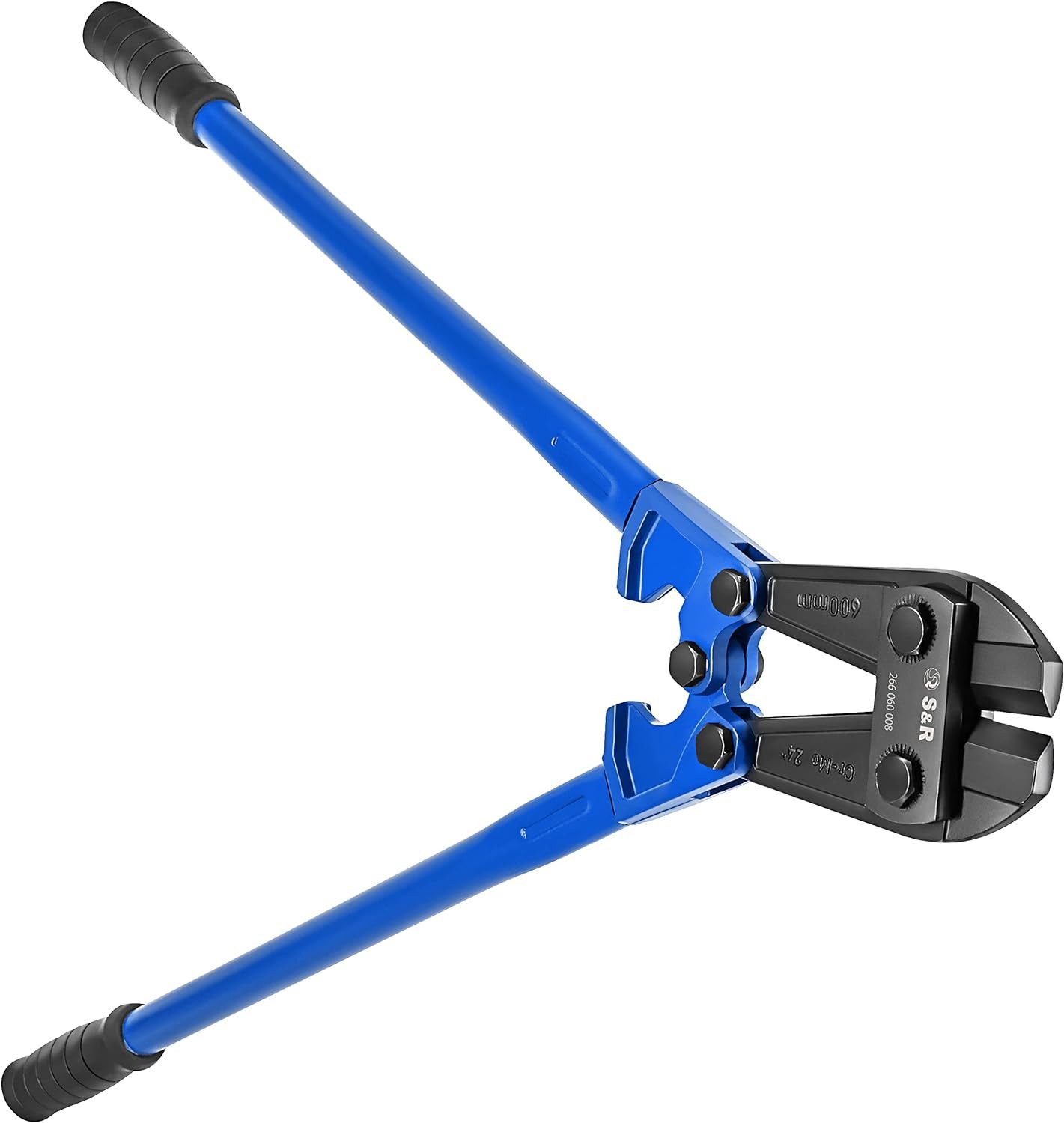 S&R Bolzenschneider 600mm, gehärtet aus Chrom Molybdän Stahl, verstellbare Klingen, (1-tlg), Bolzen, Stifte, Drähte und Gitter aus Metall bis zu 9 mm