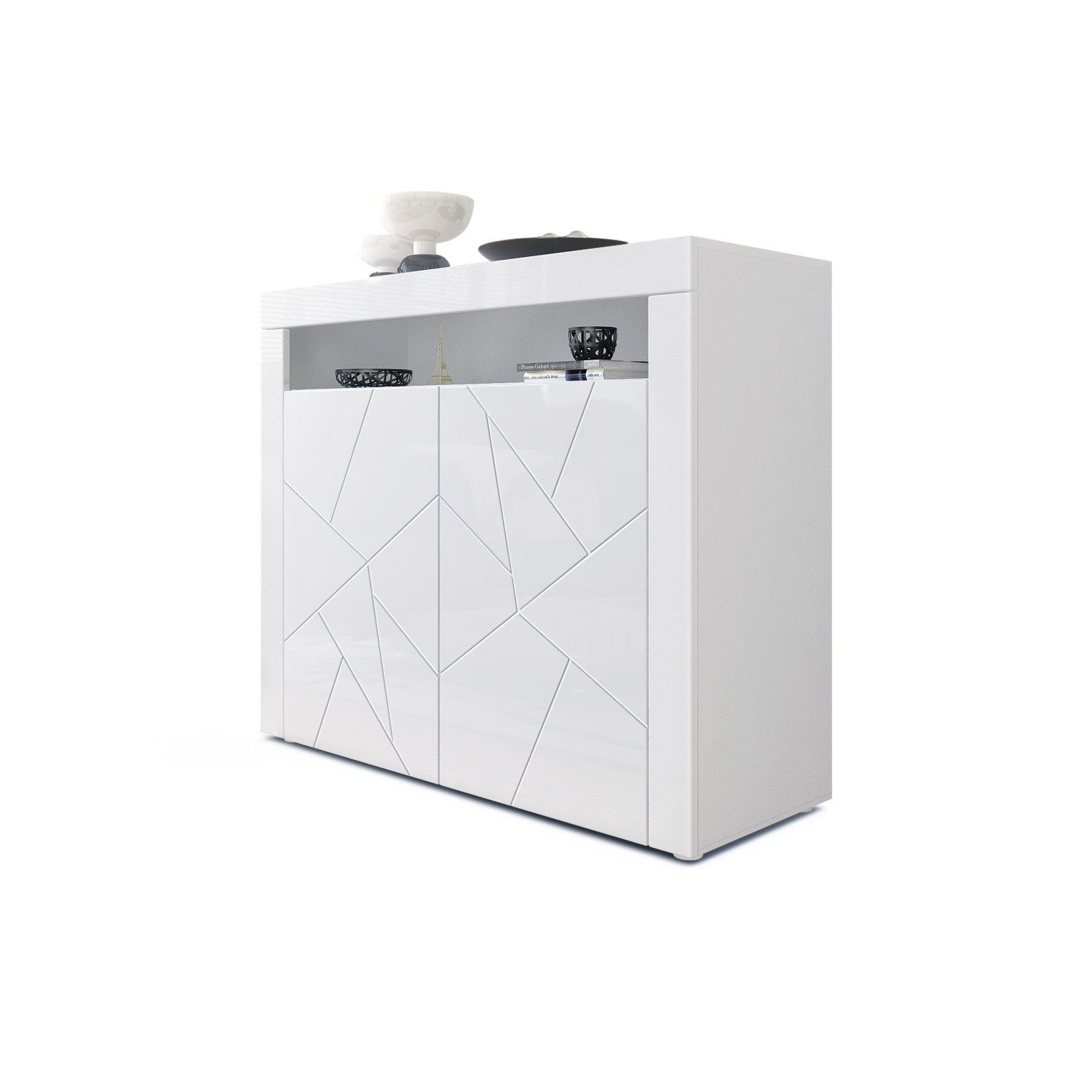 Vladon Sideboard Valencia 3D (Sideboard, mit günstig online kaufen