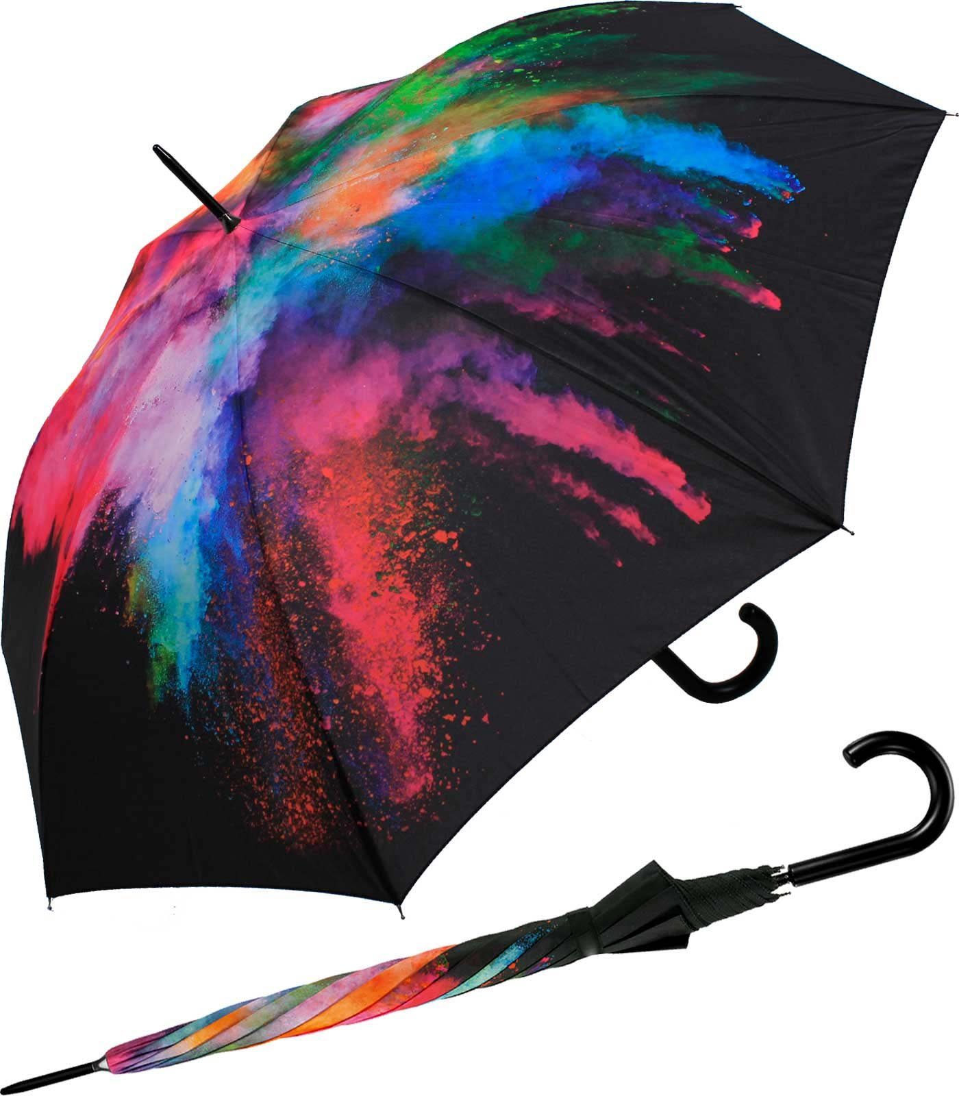 HAPPY RAIN Stockregenschirm großer Damen-Regenschirm mit Auf-Automatik, ein günstig online kaufen