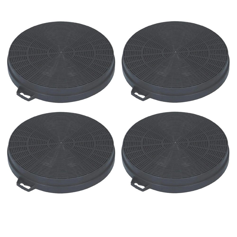 Trade-Shop Aktivkohlefilter 4x passend für Siemens LC45965 LC624WA10/01 LC654WA10/01 LC654WA10S, Zubehör für Bosch / Siemens / Neff 00353121, 353121, DHZ5140, DHZ5146, Dunstabzugshauben-Zubehör / mit Ösen zur Befestigung