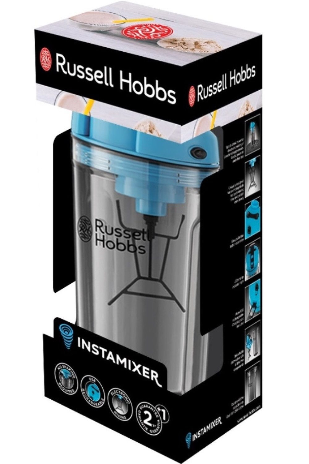 RUSSELL HOBBS Standmixer Hobbs InstaMixer Mixer Standmixer 600 ml, 1.5 W, BPA Frei, spülmaschinengeeignet, mit USB-Ladefunktion