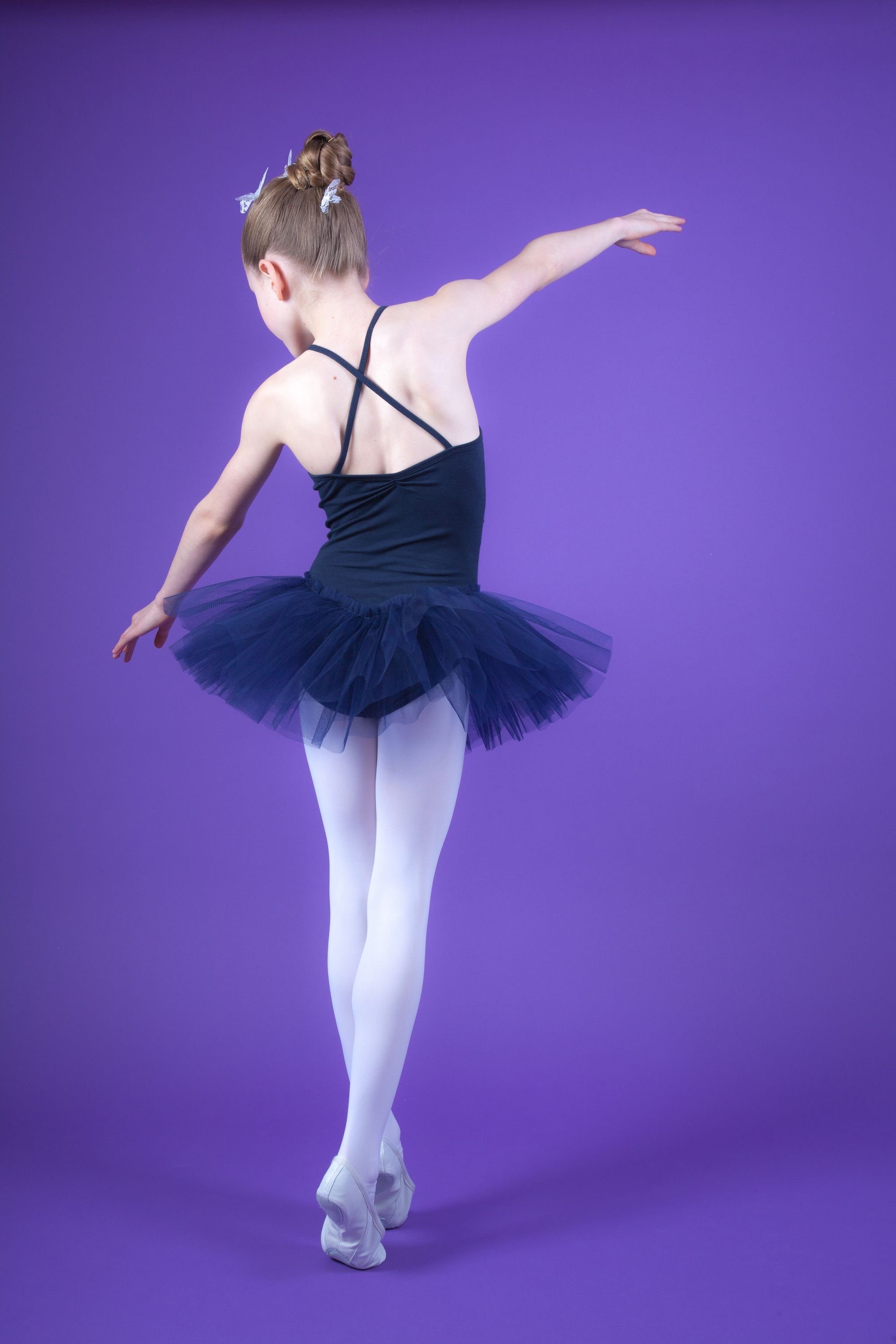 tanzmuster Tüllkleid Ballett Tutu Kim marineblau Glitzersteinen für Mädchen Ballettkleid mit