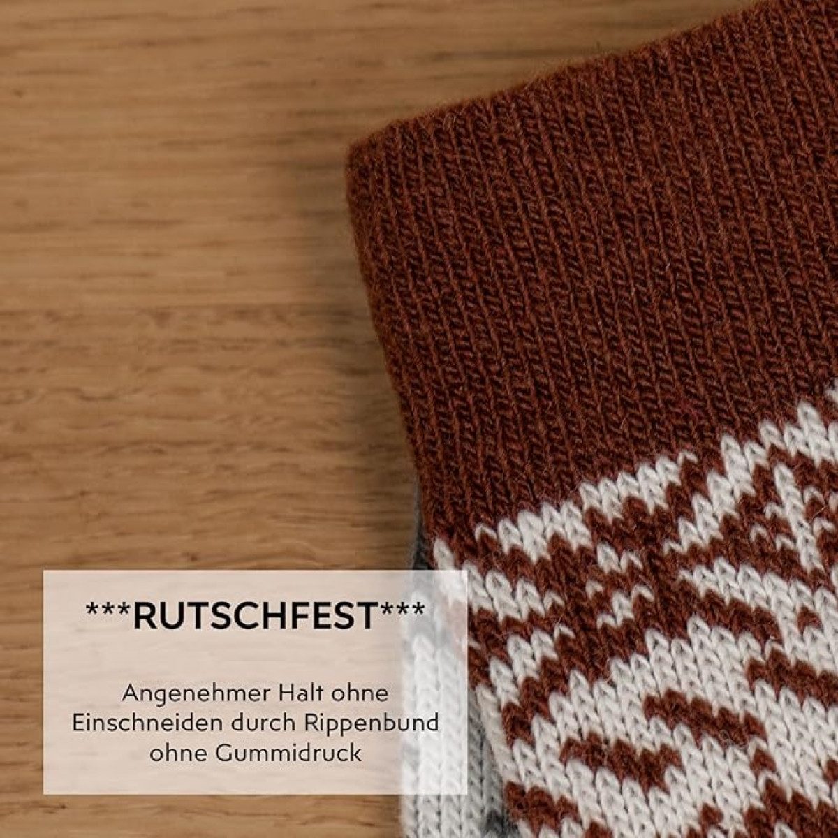 FOOTNOTE Norwegersocken Eliot (2-Paar) grau und rot, 40% Wolle