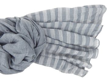 Ella Jonte Modeschal, leichter breiter Schal mit Streifen Baumwolle Viskose