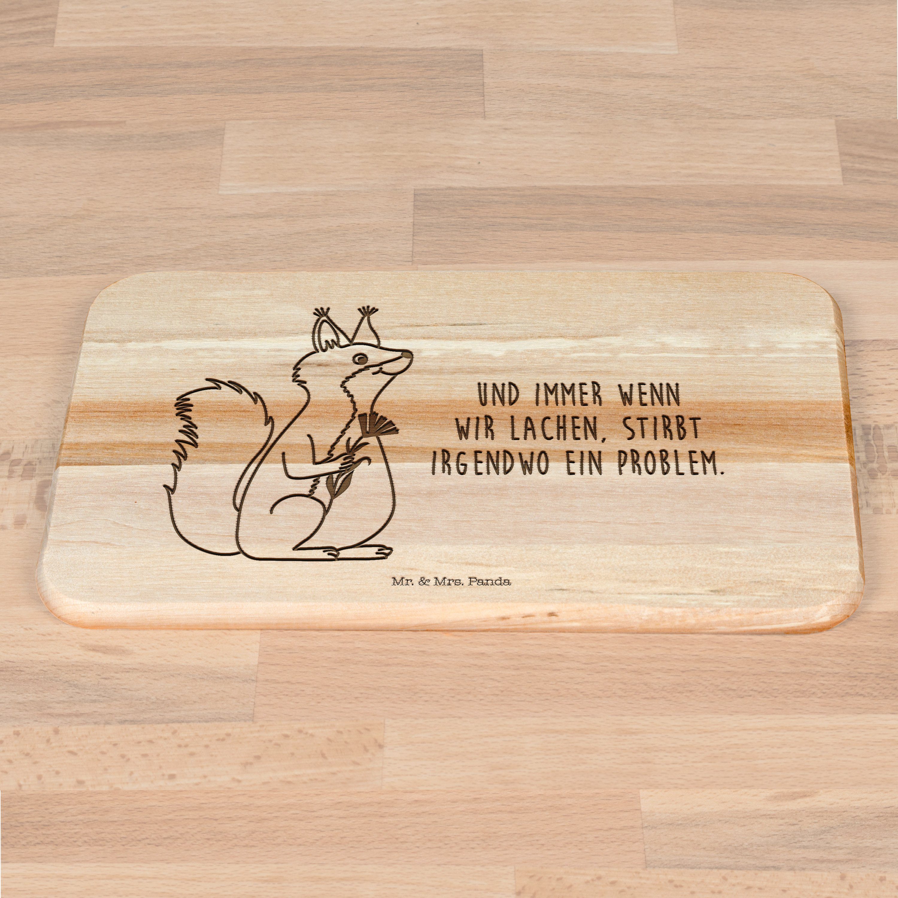 Mr. & Mrs. Panda Frühstücksbrett »Eichhörnchen Blume Transparent