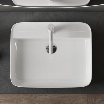 doporro Aufsatzwaschbecken Keramik Waschbecken Gäste WC Handwaschbecken Waschtisch Brüssel107