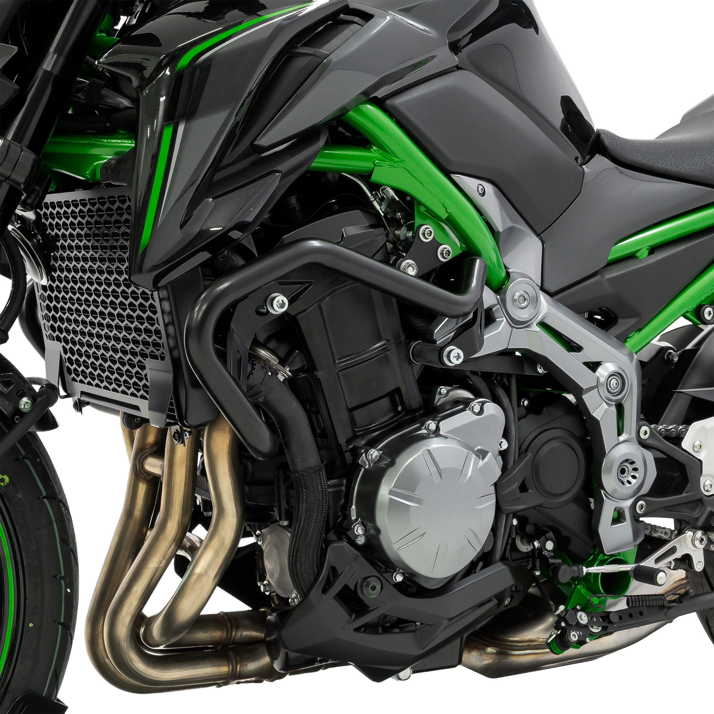 ZIEGER Motor-Schutzhülle Sturzbügel kompatibel mit Kawasaki Z900 schwarz
