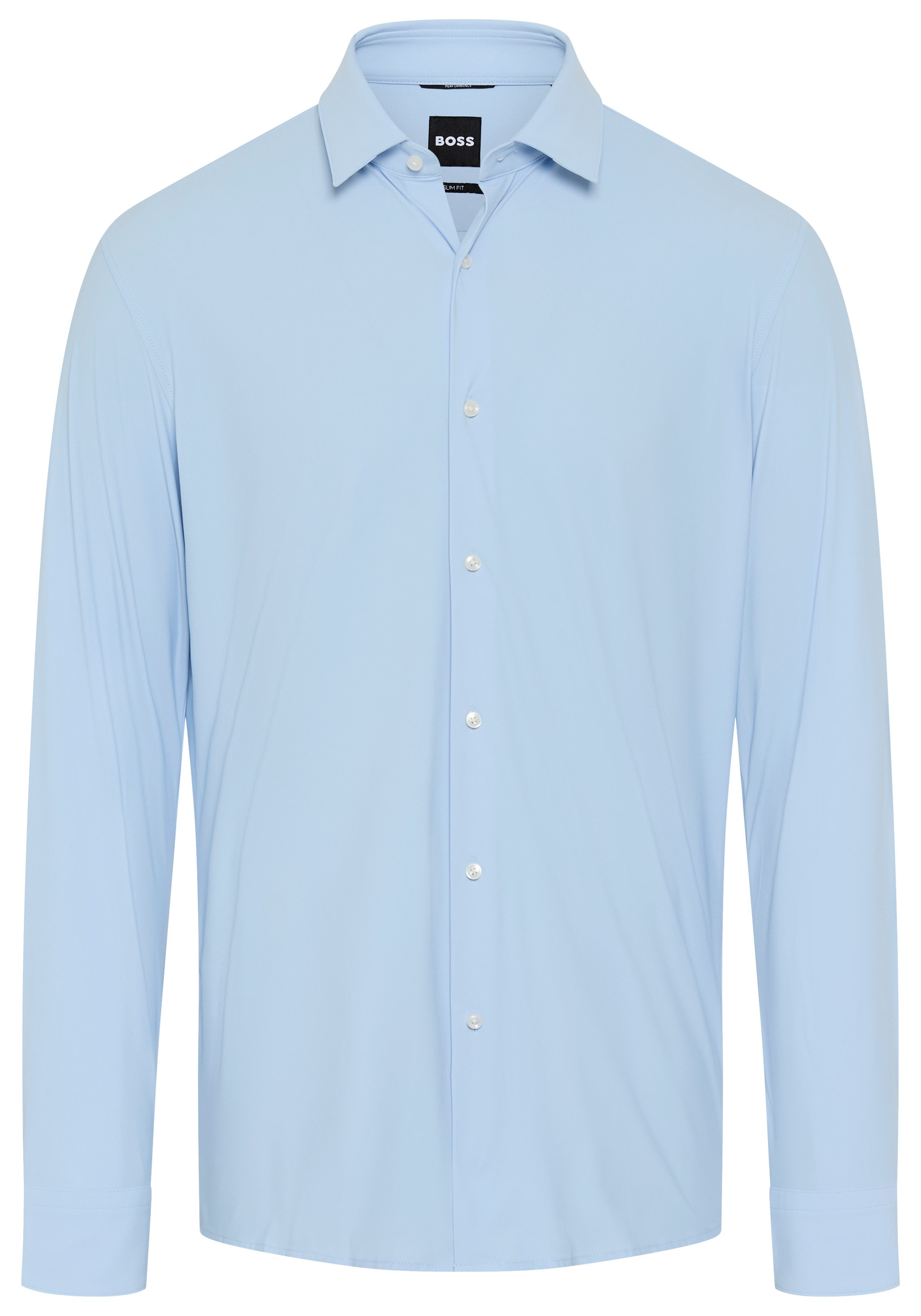 BOSS Langarmhemd HANK Kentkragen, Performance-Stretch-Jersey