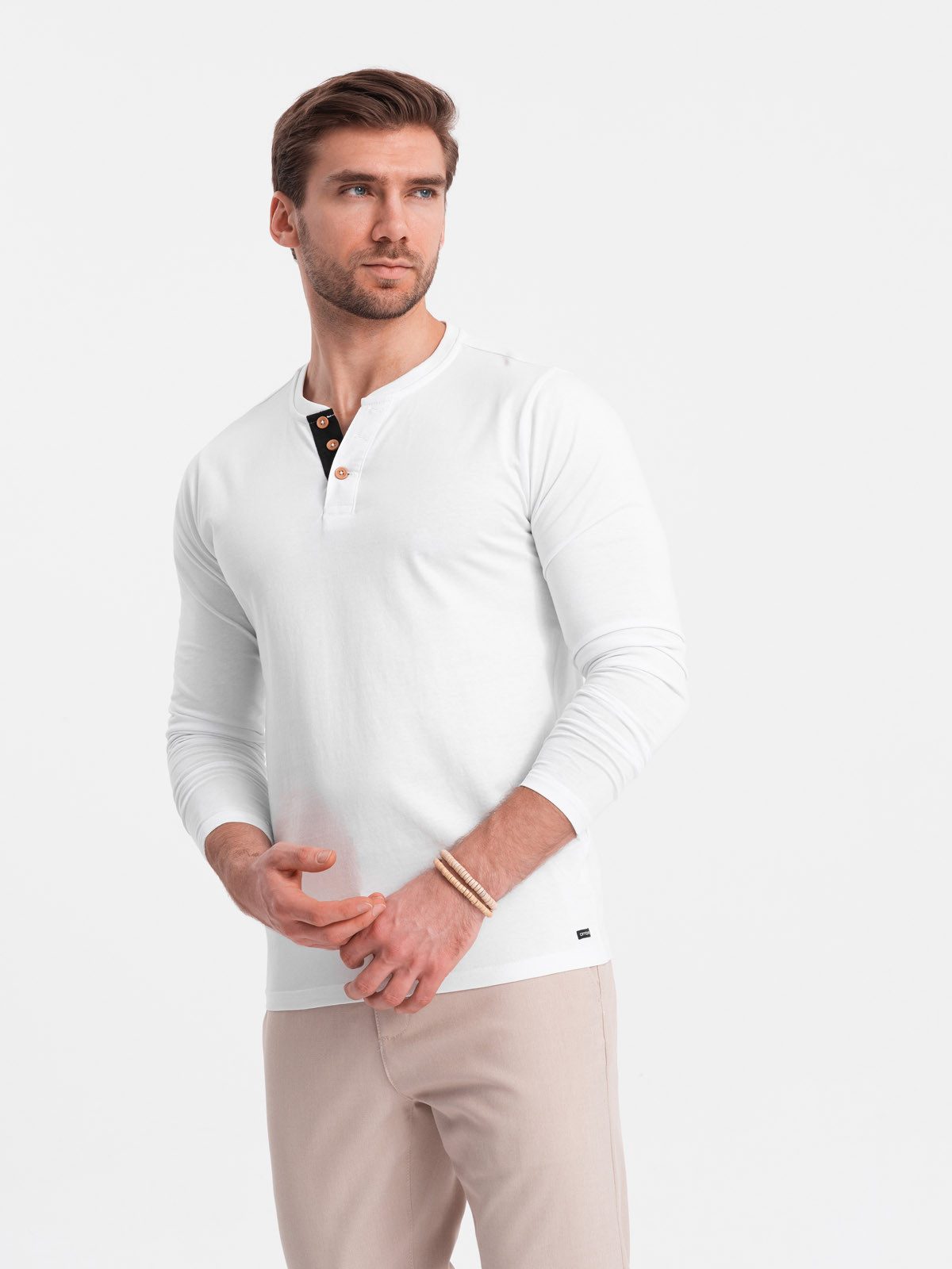 OMBRE Longsleeve Herren Longsleeve mit Knöpfen günstig online kaufen