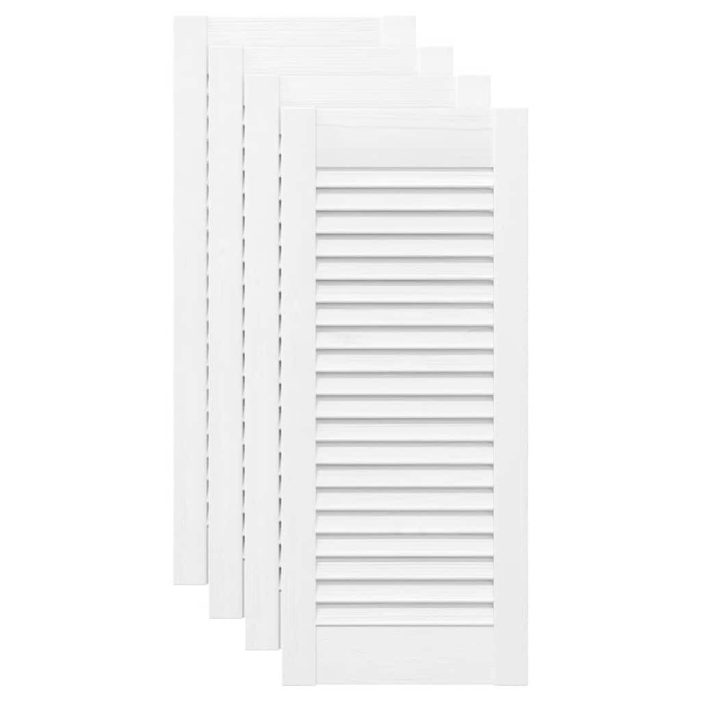 vidaXL Schranktür Двери шкафа Lamellen-Design 4 Stk. Weiß 69x29,5 cm (4 St)