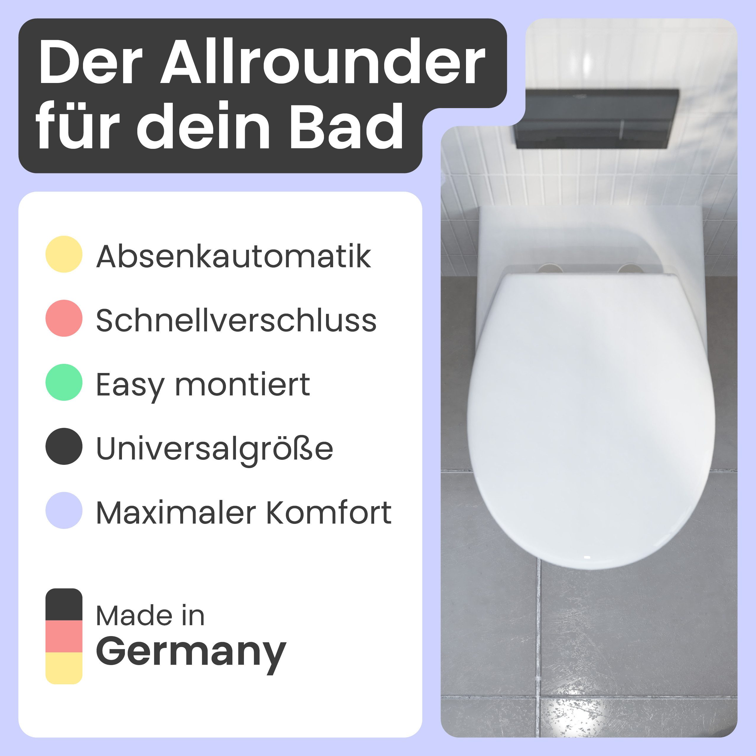 instmaier WC-Sitz Alma, Made in Germany, bakterienabweisendes Duroplast, bi günstig online kaufen