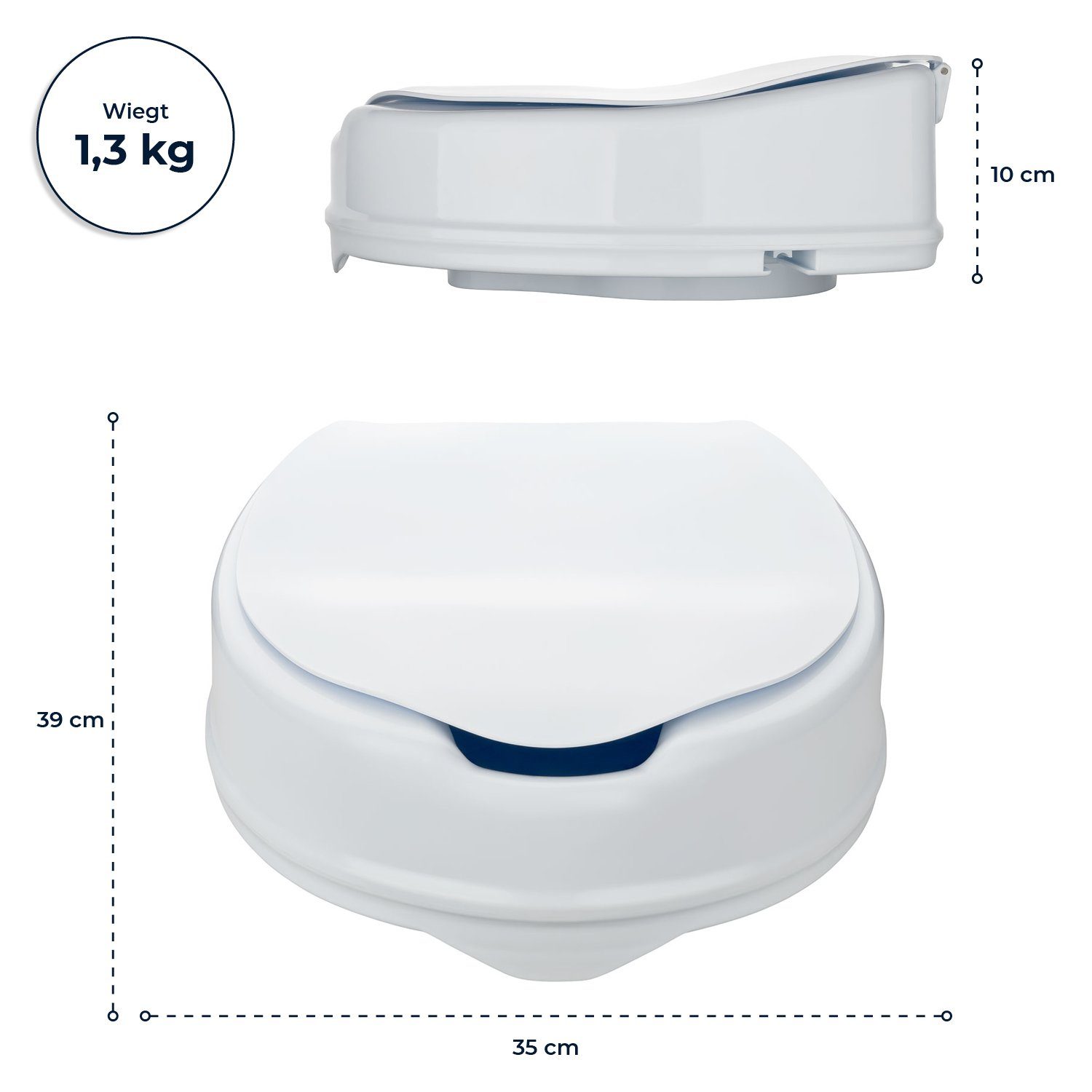 flexilife Toilettensitzerhöhung flexilife Toilettensitzerhöhung mit Deckel günstig online kaufen