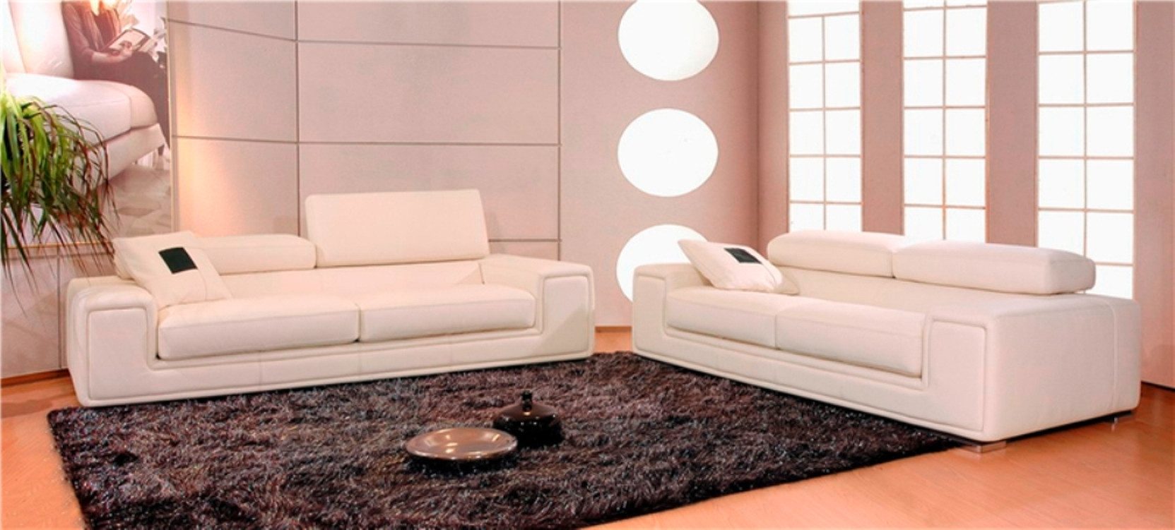 Xlmoebel Polstergarnitur Designer-Sofa aus Leder im modernen Stil mit hohem Sitzkomfort, (3+2 Sitzer, 2-tlg., Sofagarnitur 3+2 Sitzer), Hergestellt in Europa