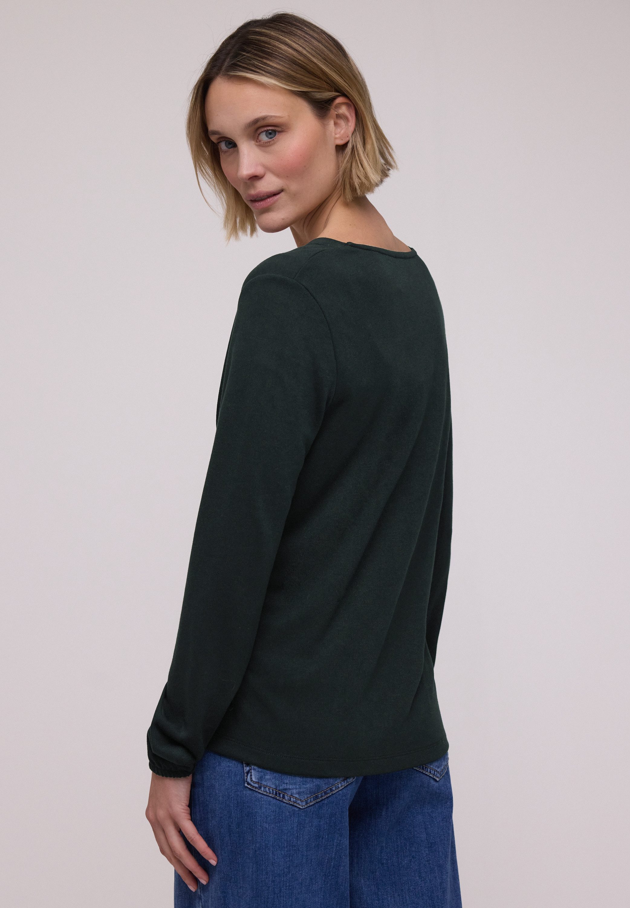 STREET ONE Cardigan bestehend aus einem Materialmix