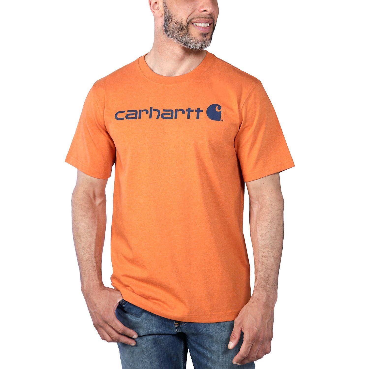 Carhartt Print-Shirt Core Marmalade Carhartt Logo