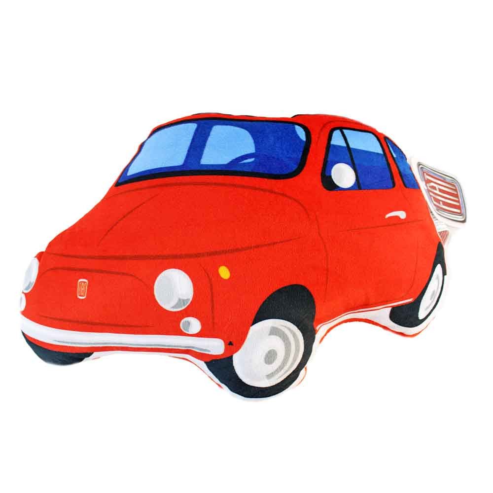 Puckator Dekokissen Fiat 500 Plüsch Kissen rot - ca. 23x34 cm